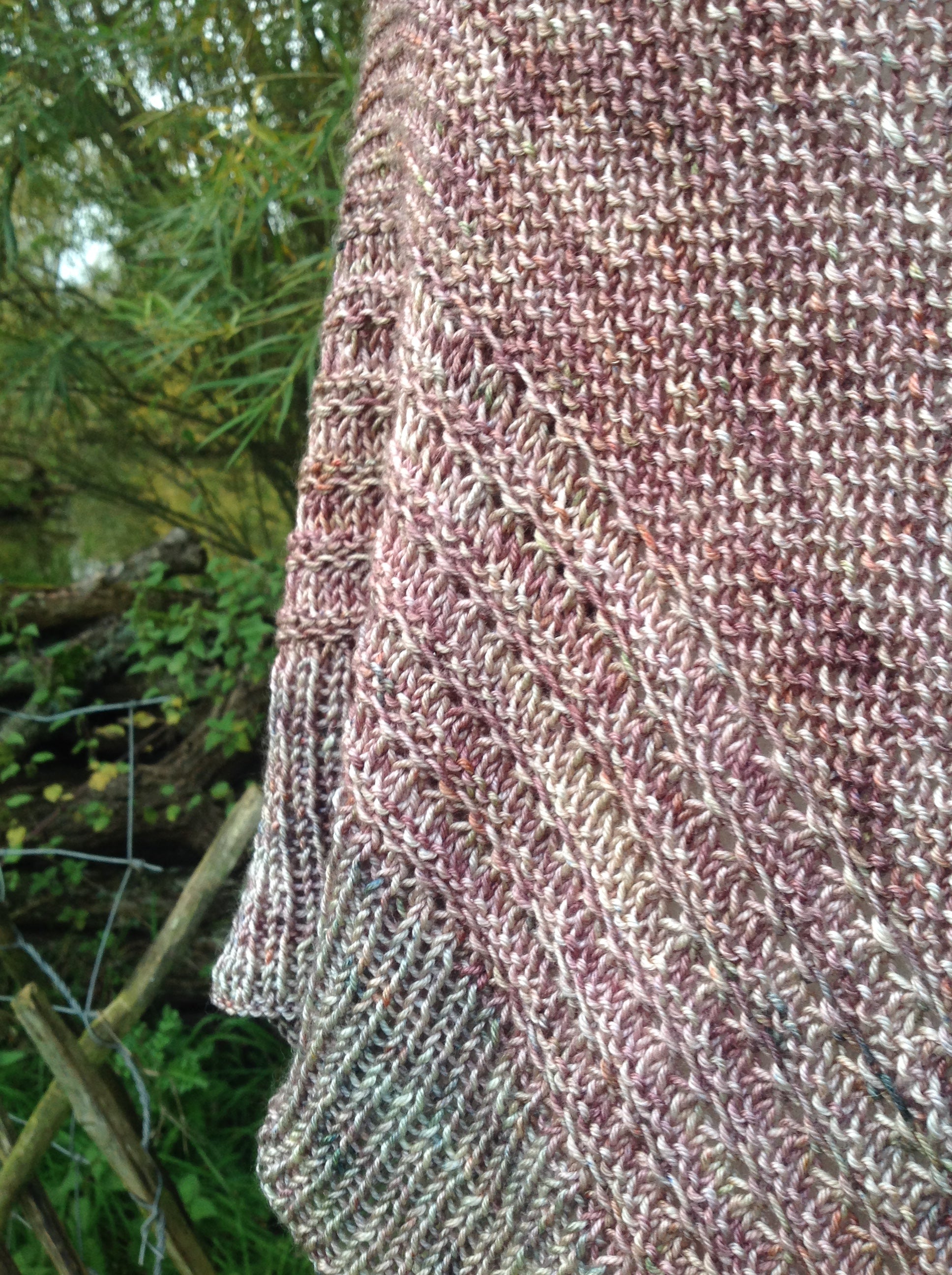 Time To Leave Shawl. DK Knitting Pattern