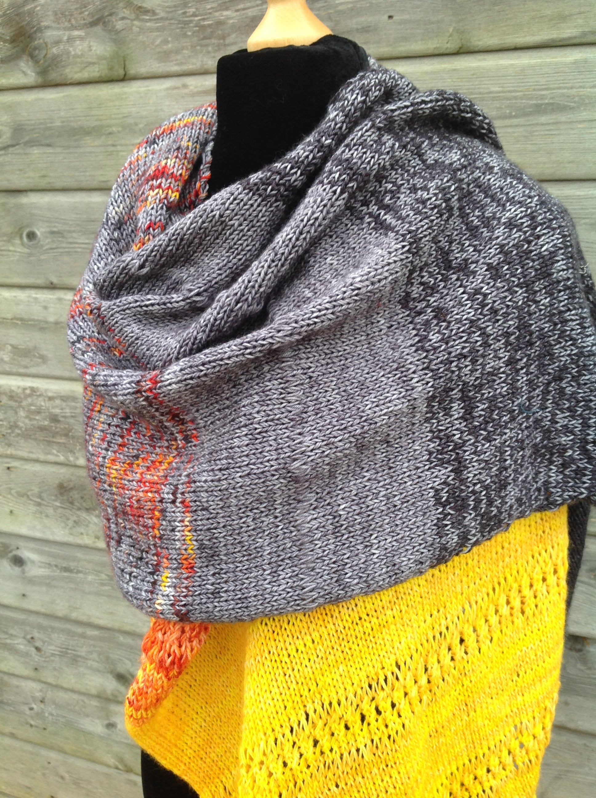 Mind & Body Shawl 4ply Knitting Pattern