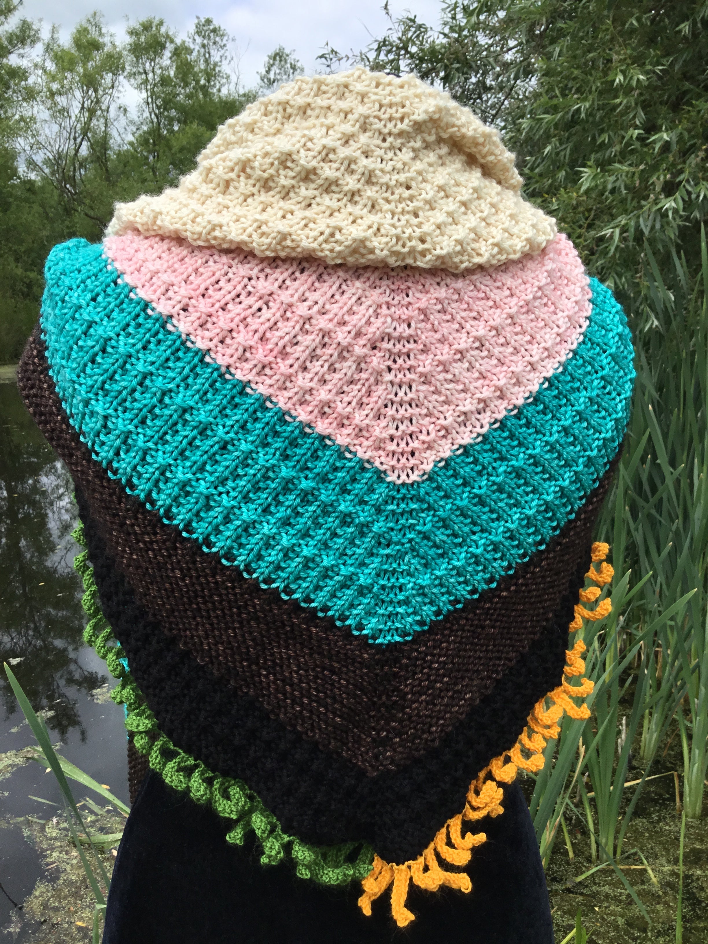 Pride Shawl. DK Knitting Pattern