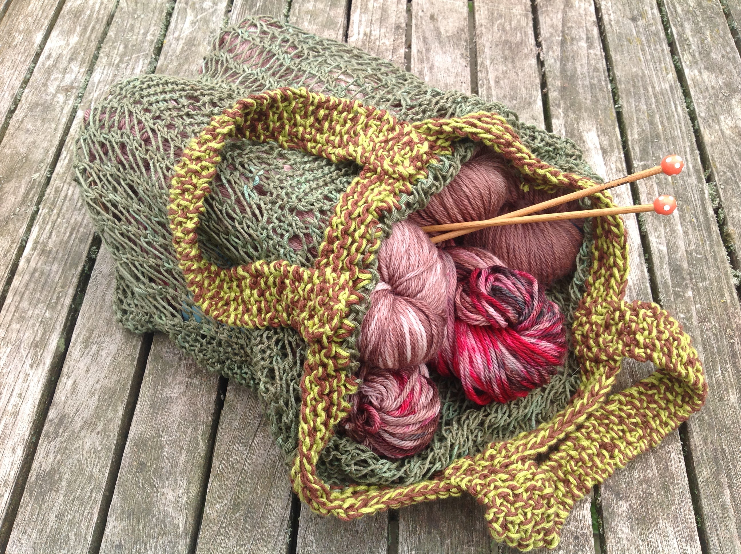 Take Me Too Cotton Bag. DK Knitting Pattern