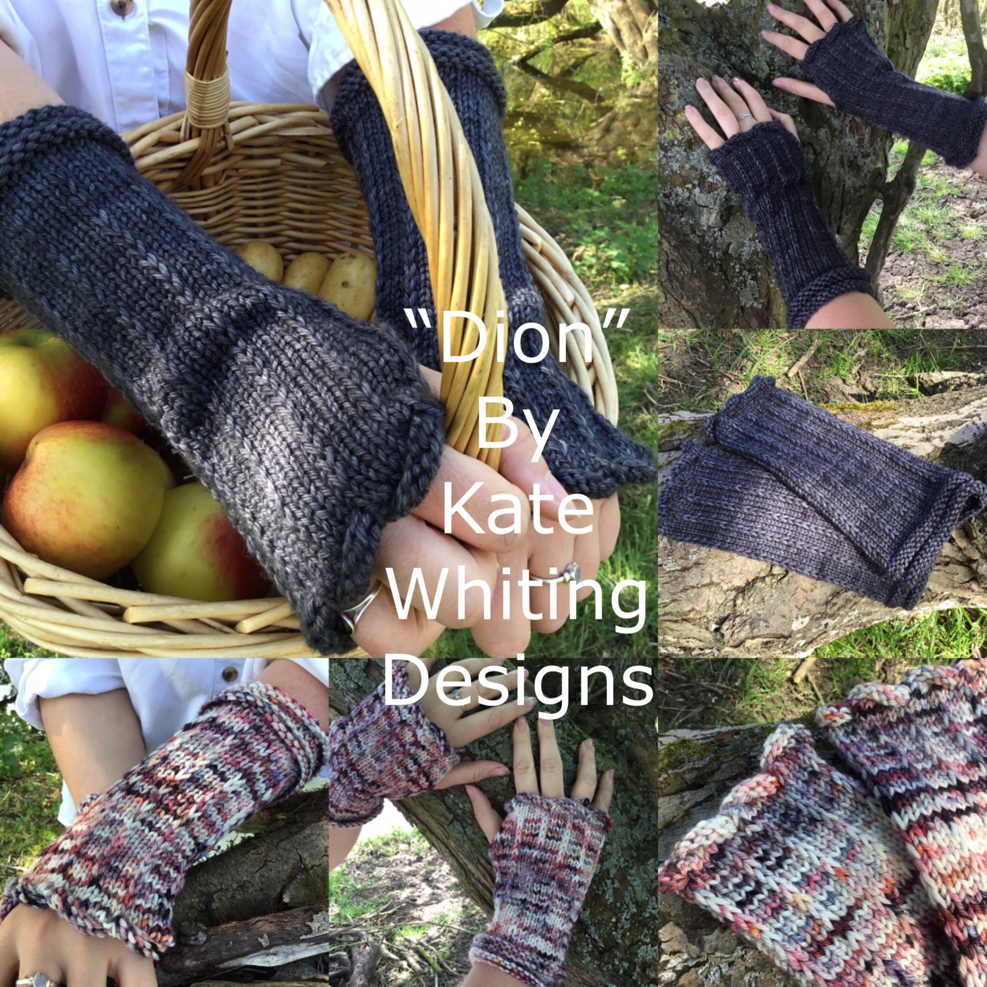 Dion Armwarmers. DK Knitting Pattern