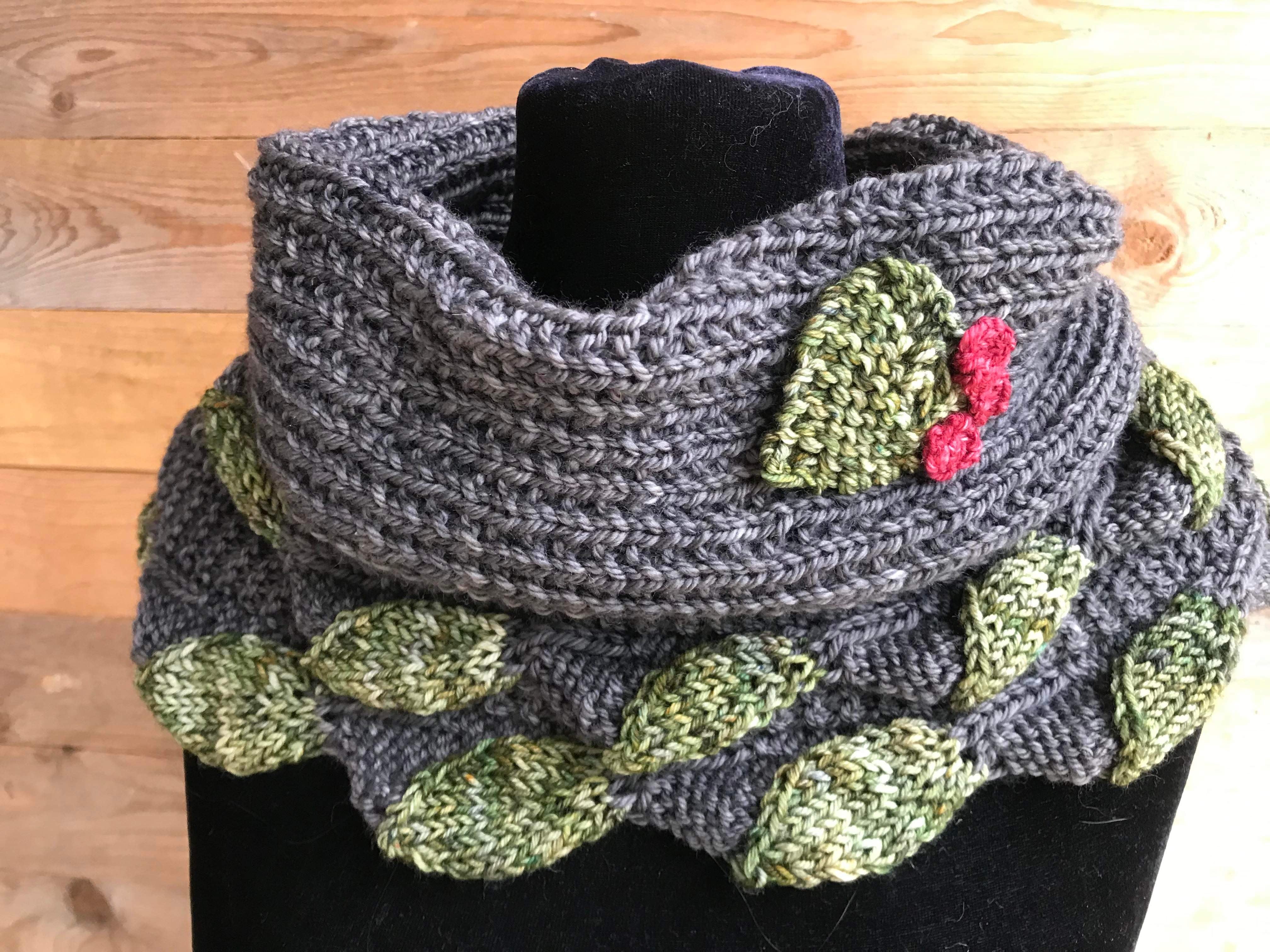 Falling Leaves Cowl. DK and Aran Knitting Pattern
