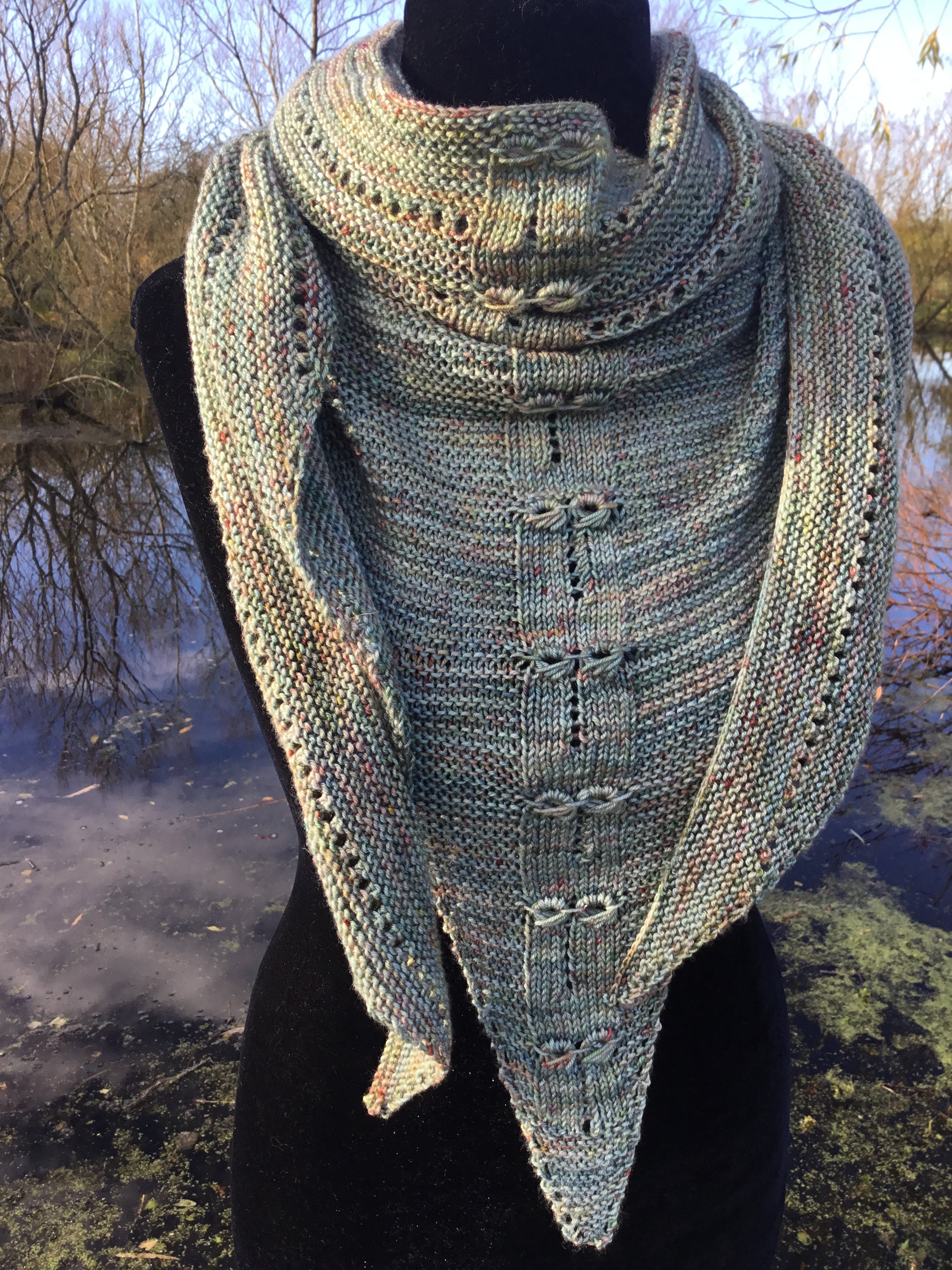 Dragonflies Shawl 4ply Knitting Pattern
