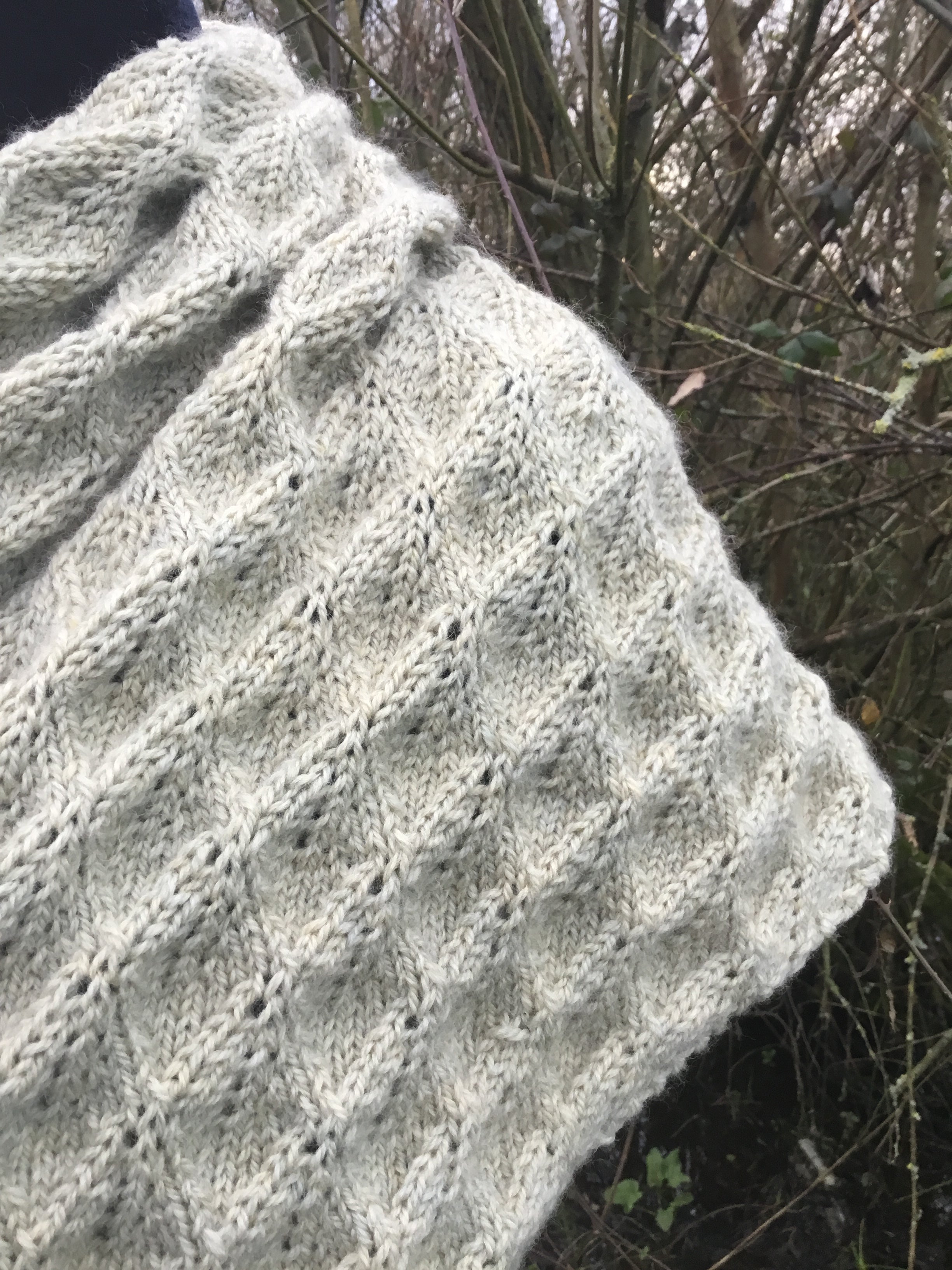 Waffle Shawl DK Knitting Pattern