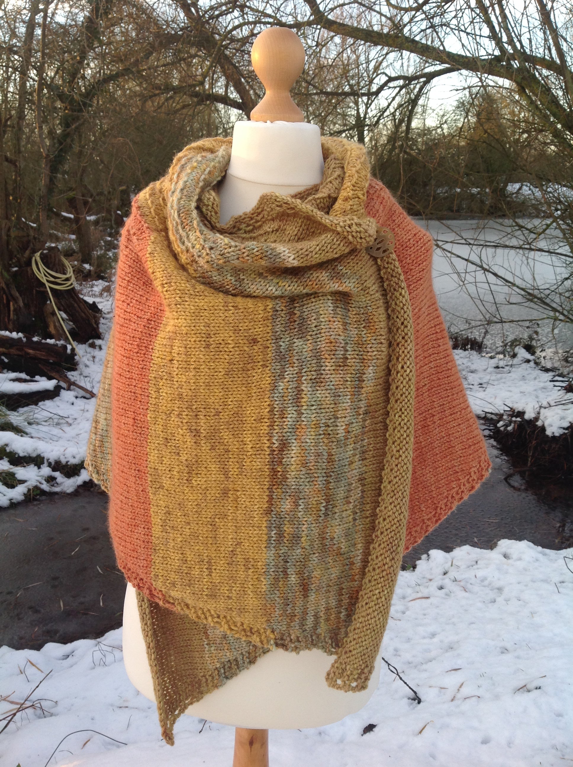 Georgia Shawl. Aran Weight Knitting Pattern