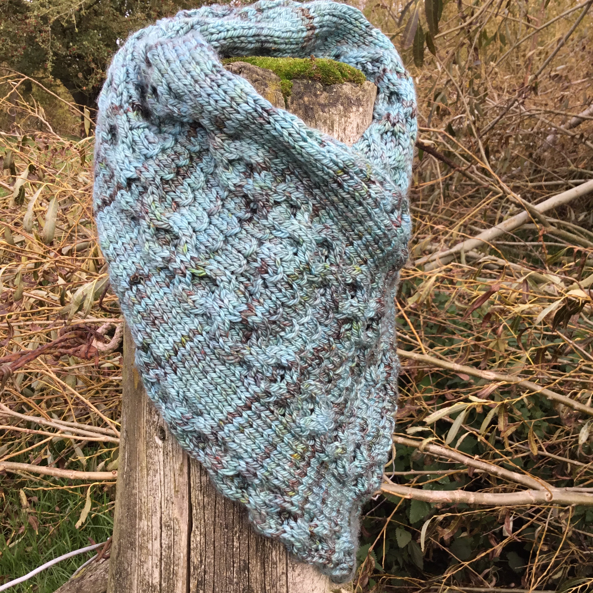 Craig Na Dun Cowl. Aran Weight Knitting Pattern