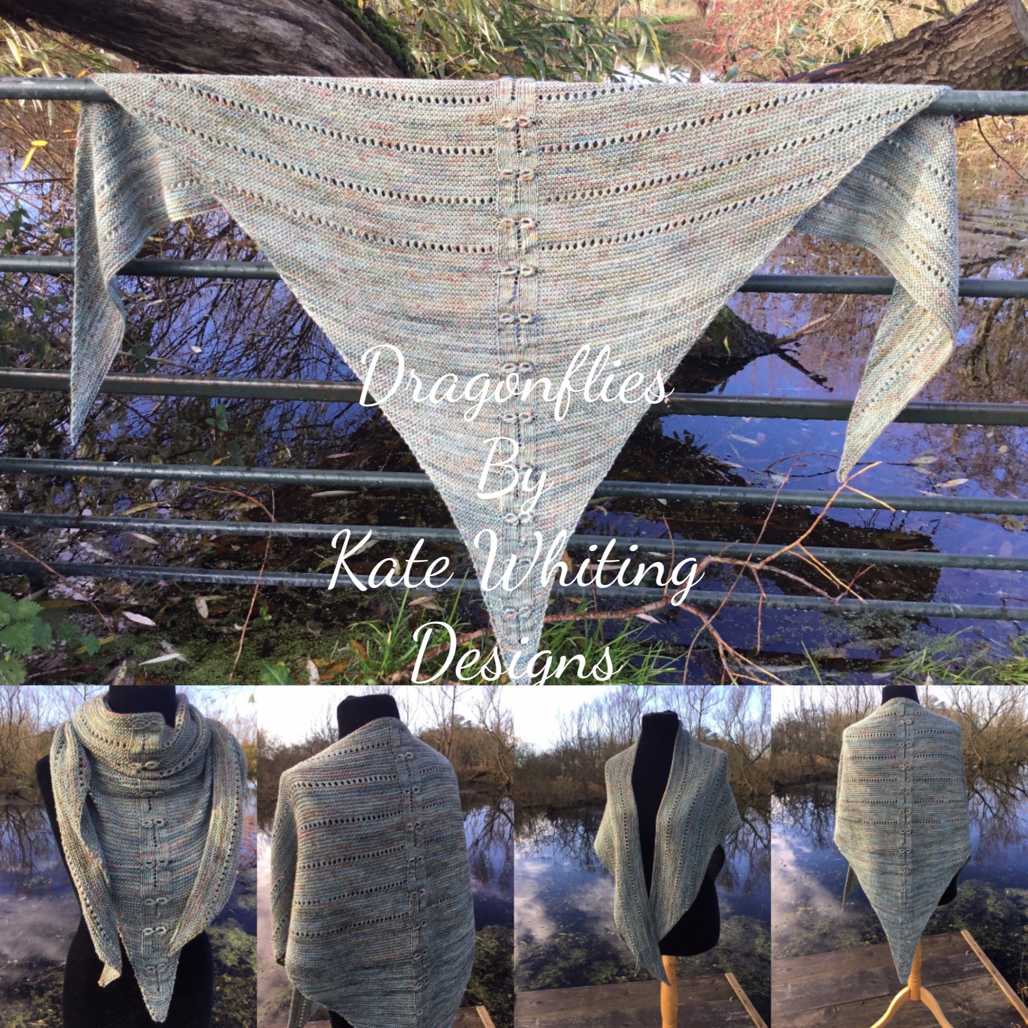 Dragonflies Shawl 4ply Knitting Pattern