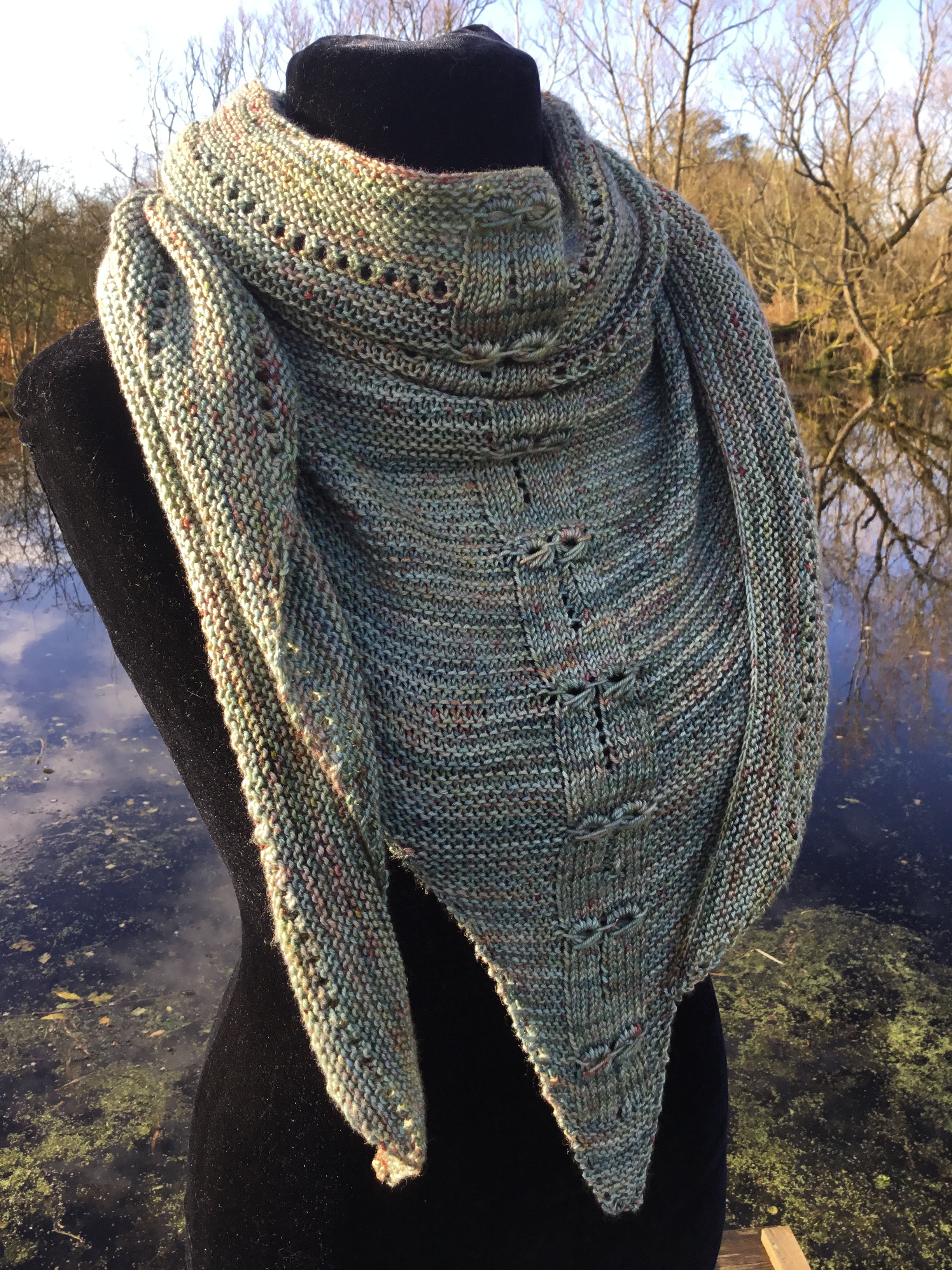 Dragonflies Shawl 4ply Knitting Pattern