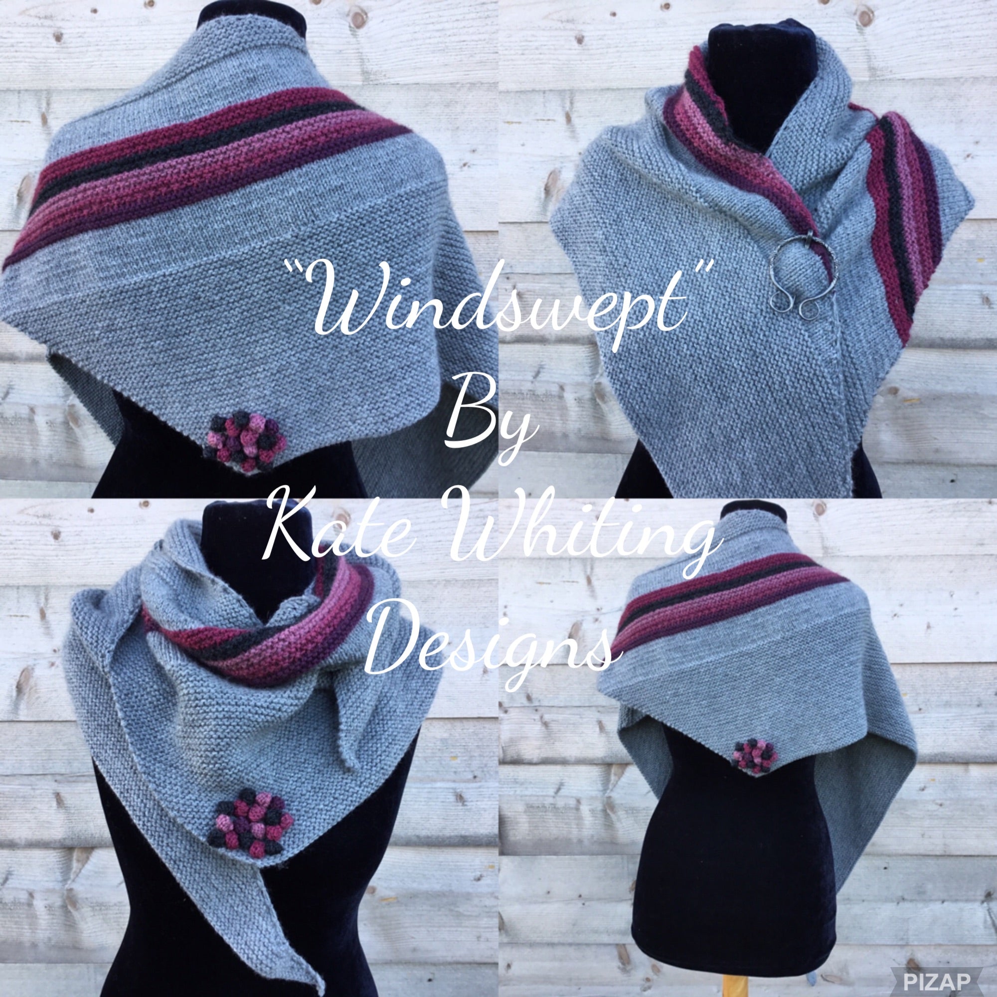 Windswept Shawl. DK and Mini Skein Knitting Pattern