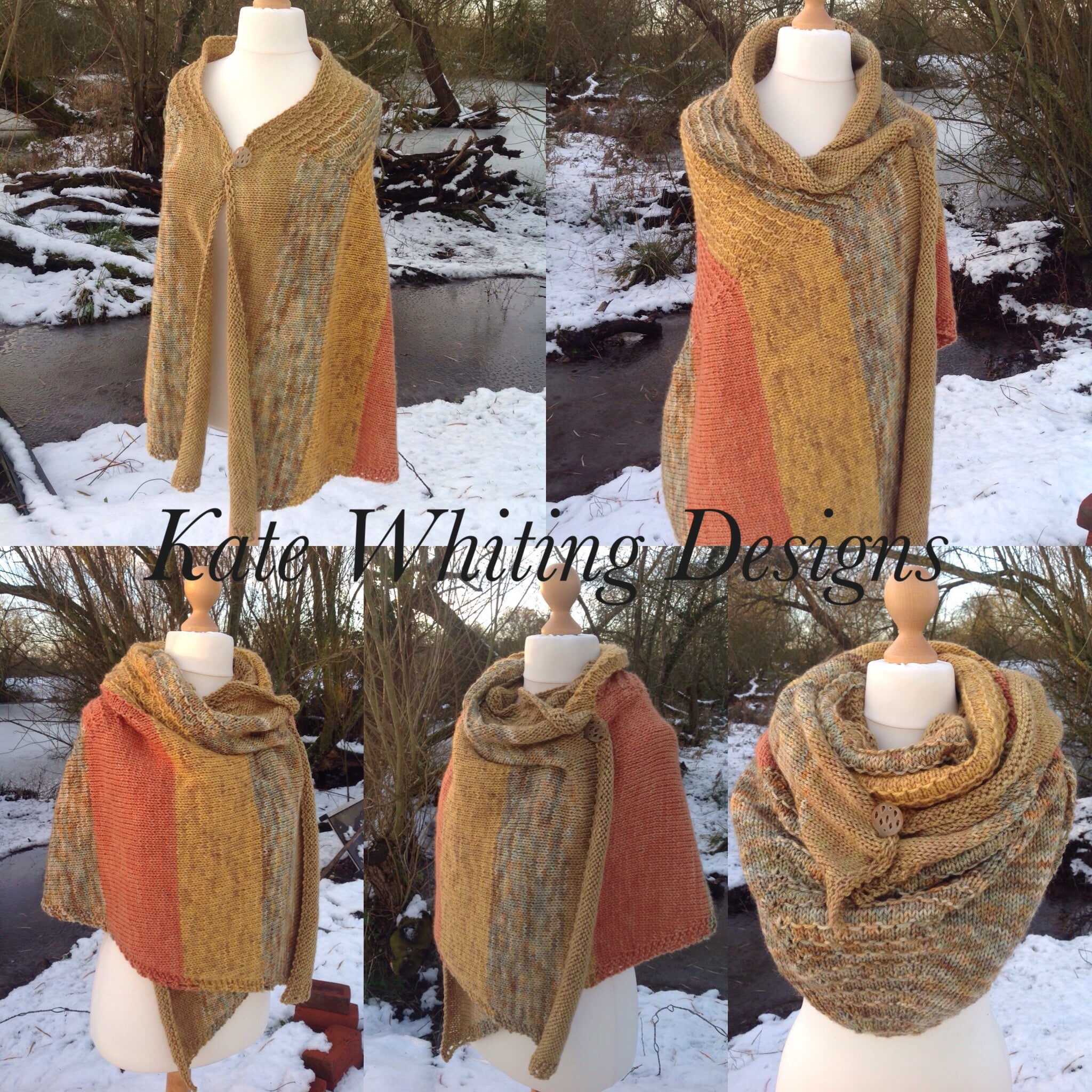 Georgia Shawl. Aran Weight Knitting Pattern