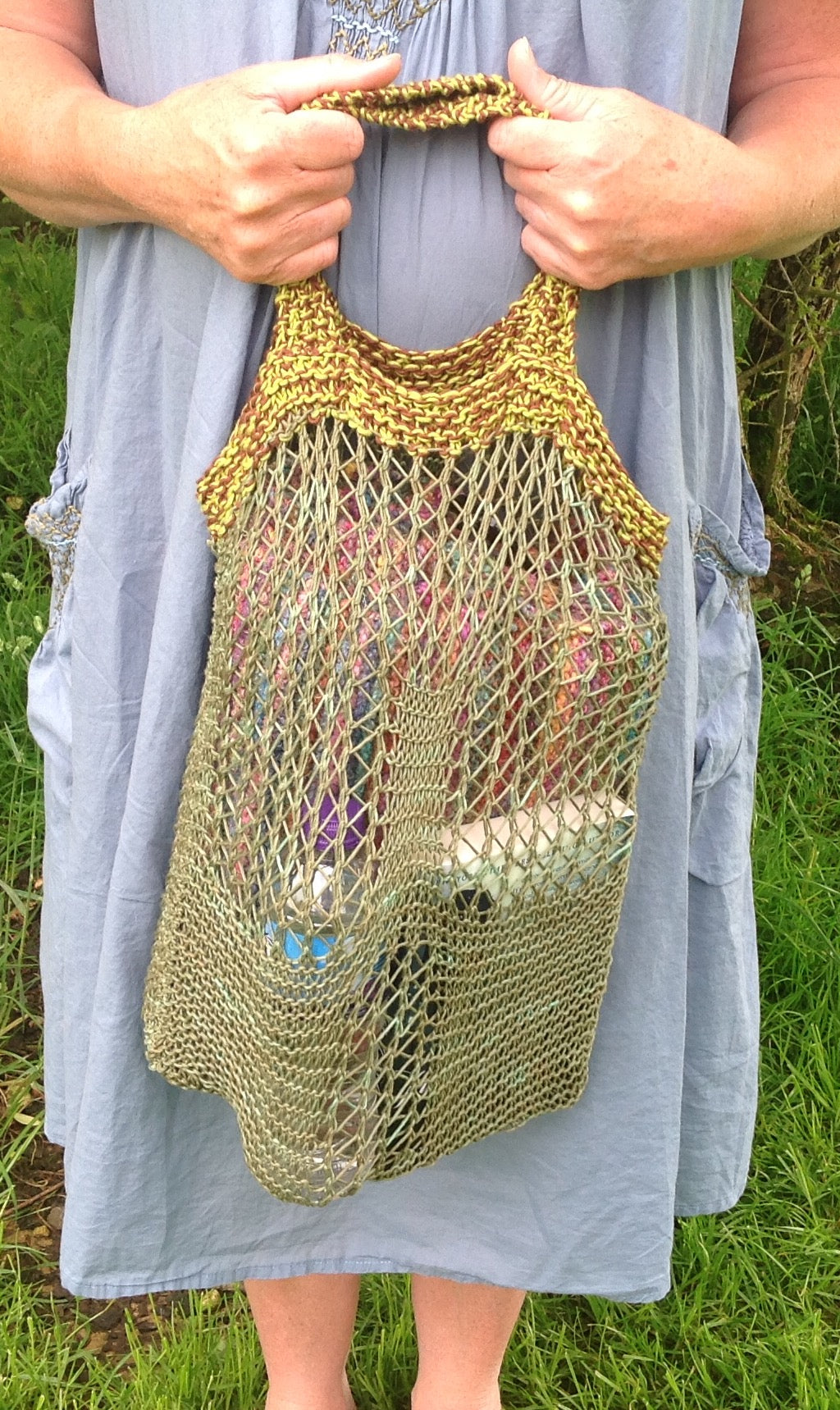 Take Me Too Cotton Bag. DK Knitting Pattern