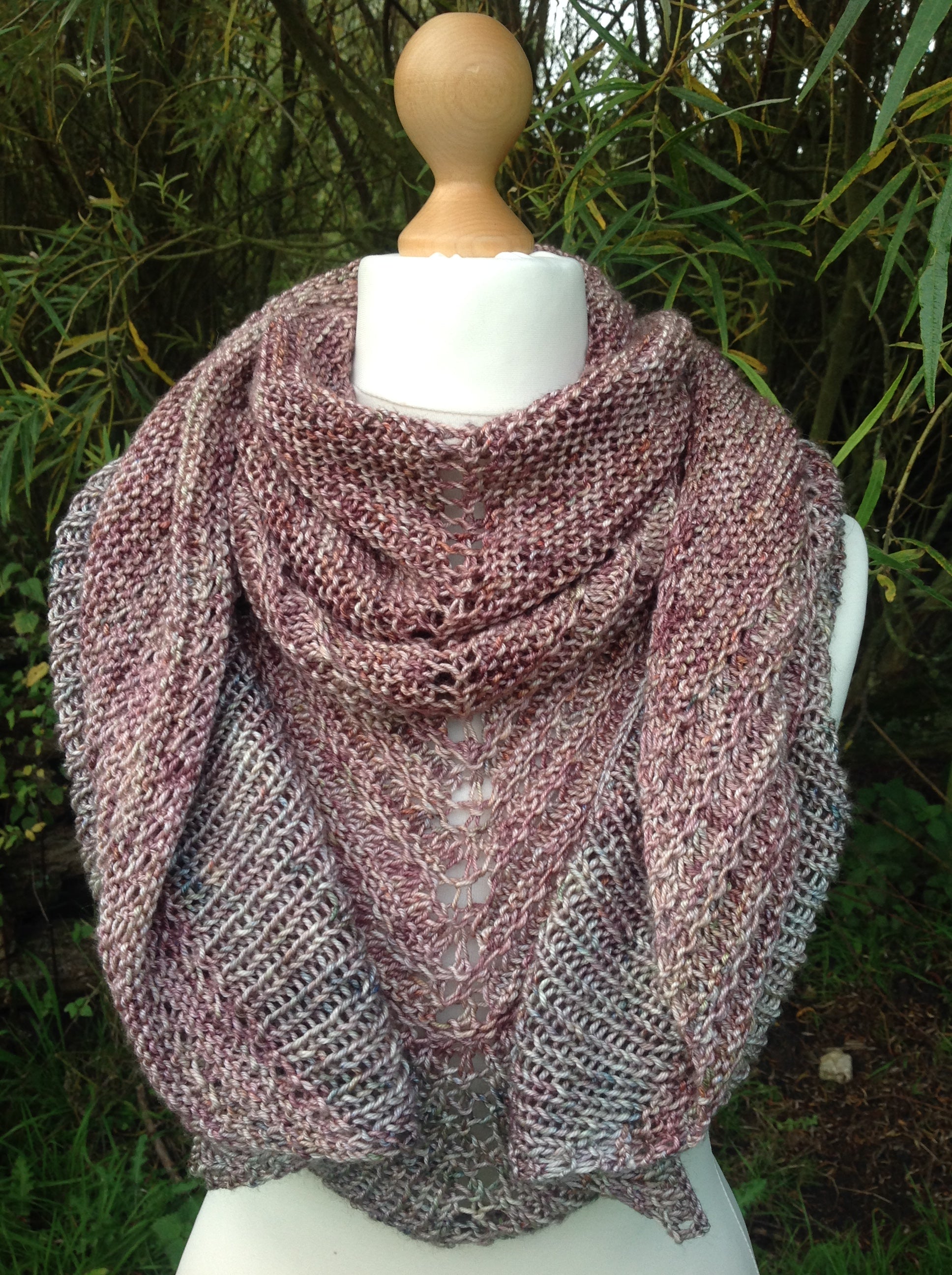 Time To Leave Shawl. DK Knitting Pattern