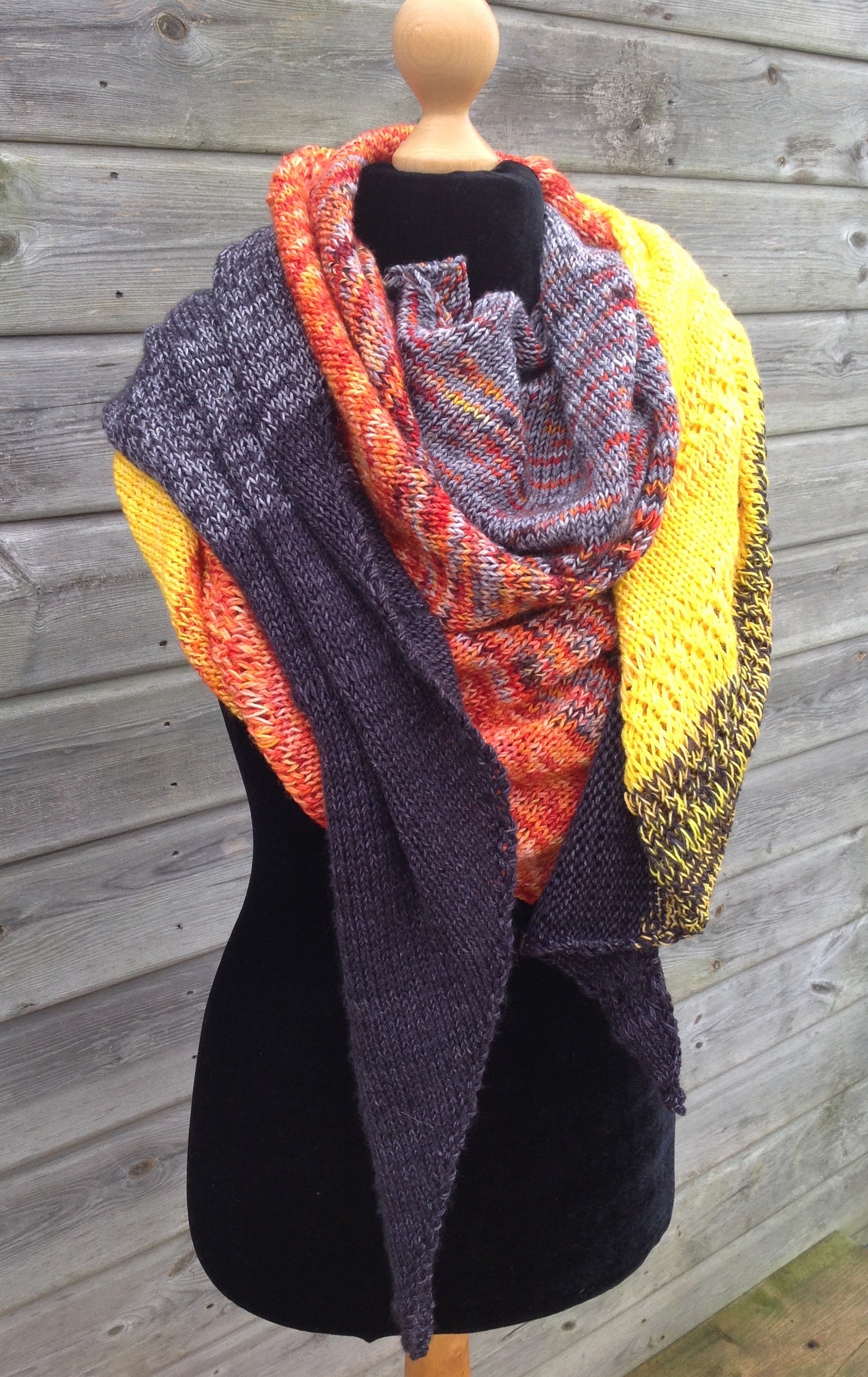 Mind & Body Shawl 4ply Knitting Pattern