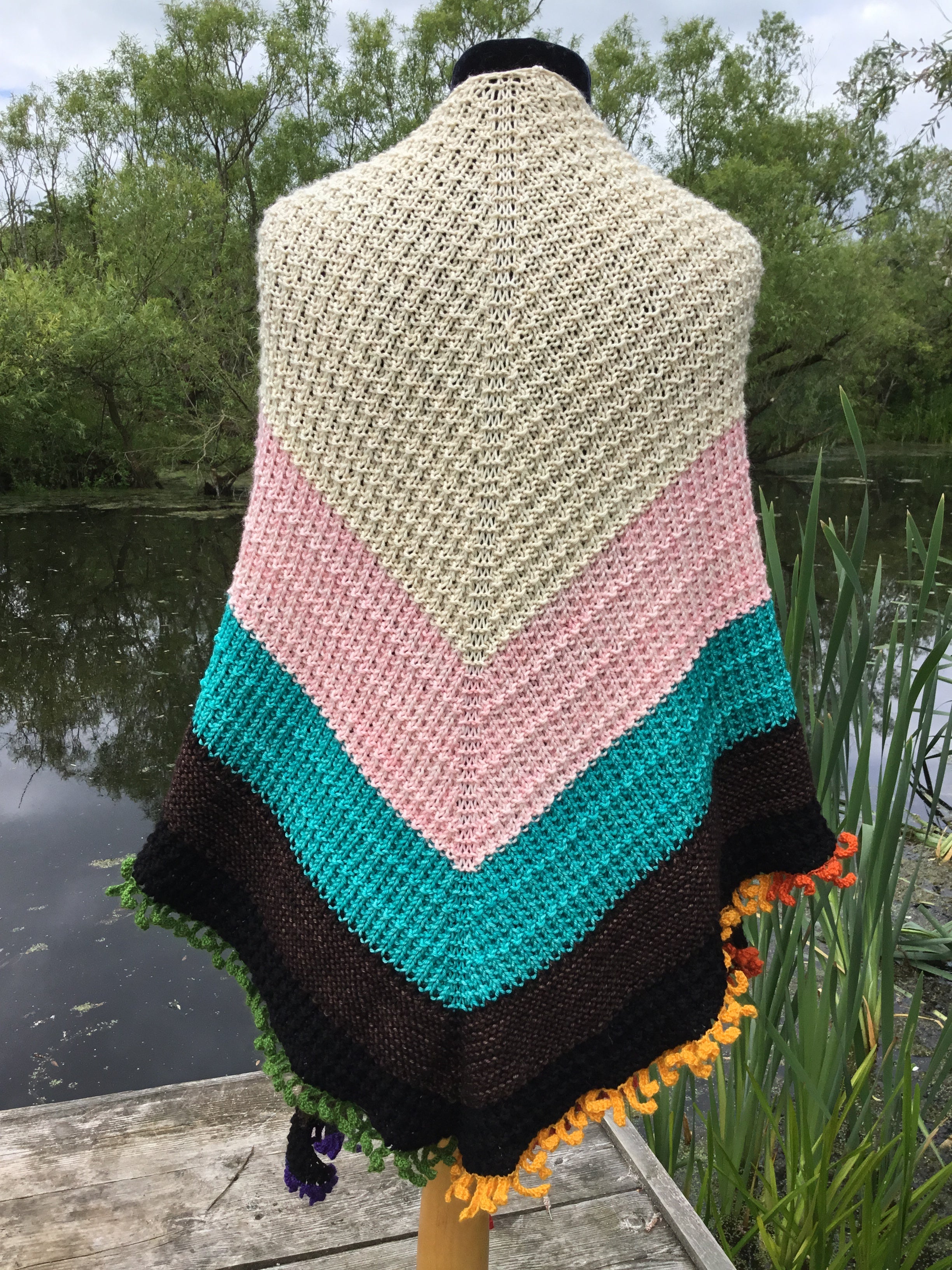 Pride Shawl. DK Knitting Pattern