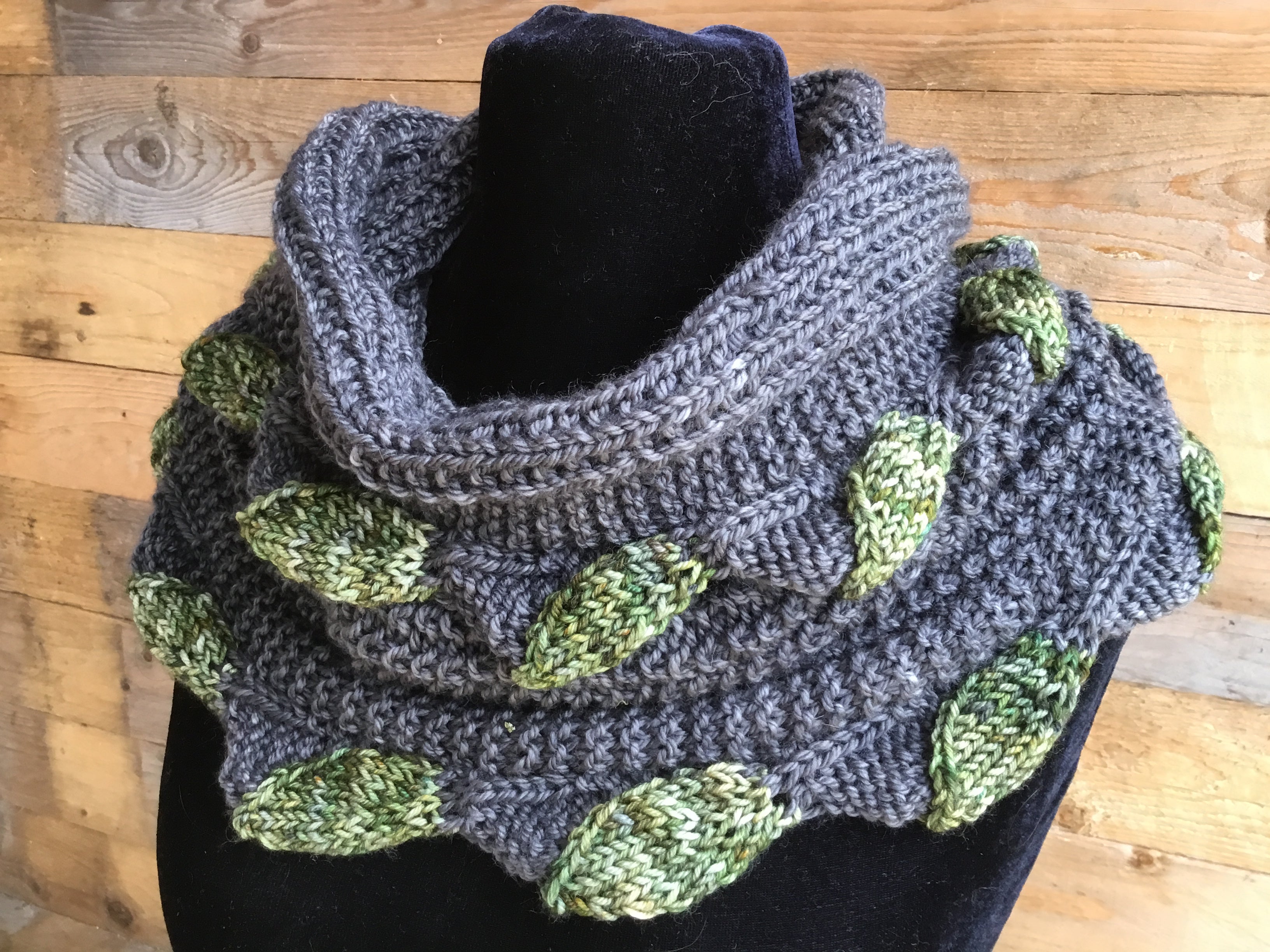 Falling Leaves Cowl. DK and Aran Knitting Pattern