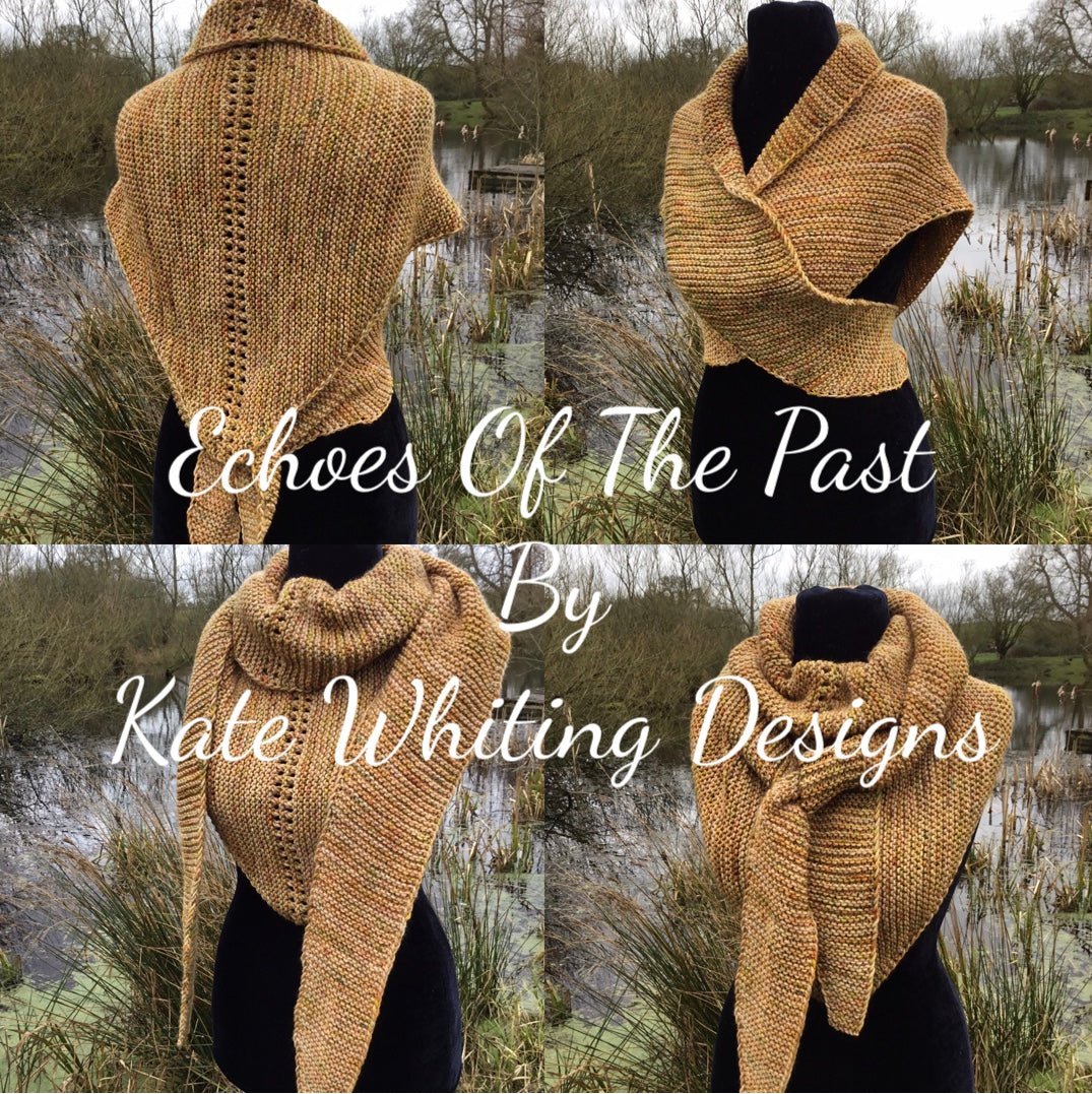 Echoes Of The Past Shawl. DK Knitting Pattern