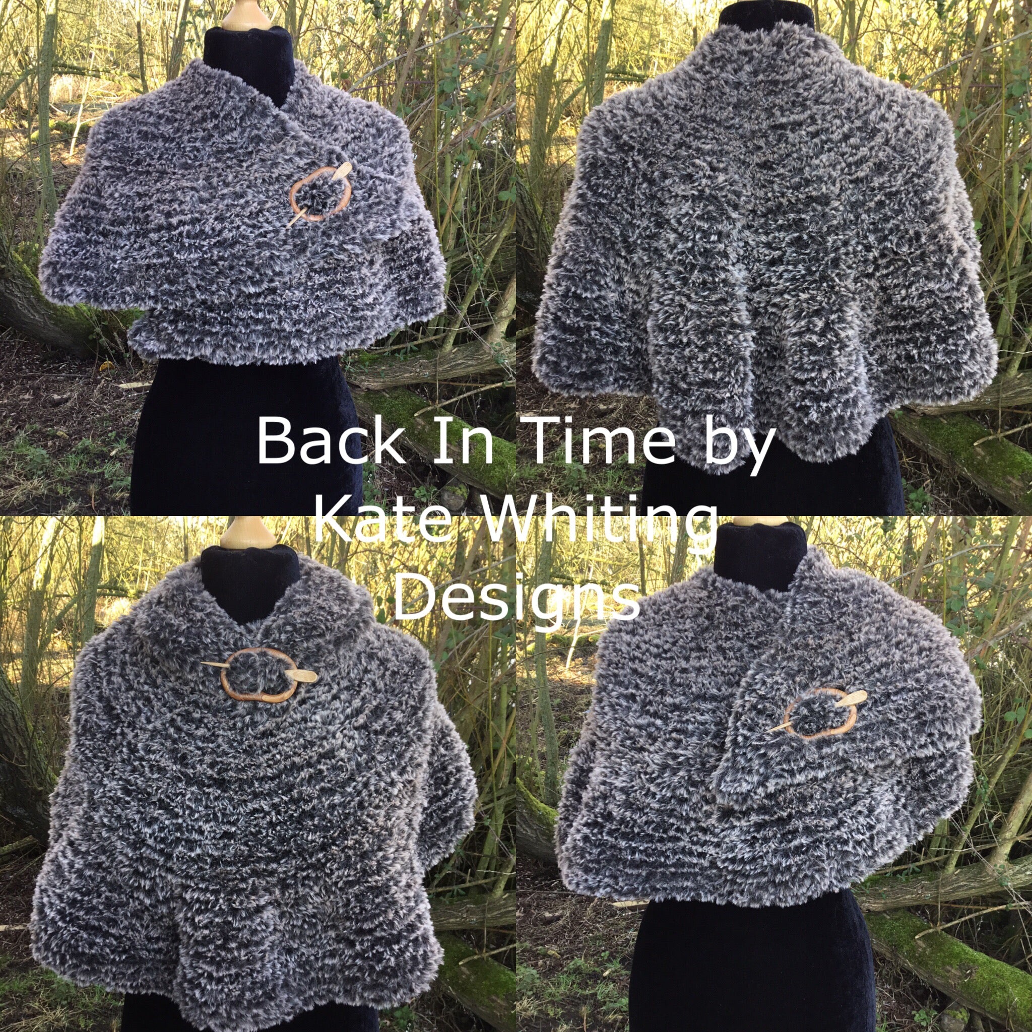 Back In Time Cape/Wrap. Chunky Weight Knitting Pattern