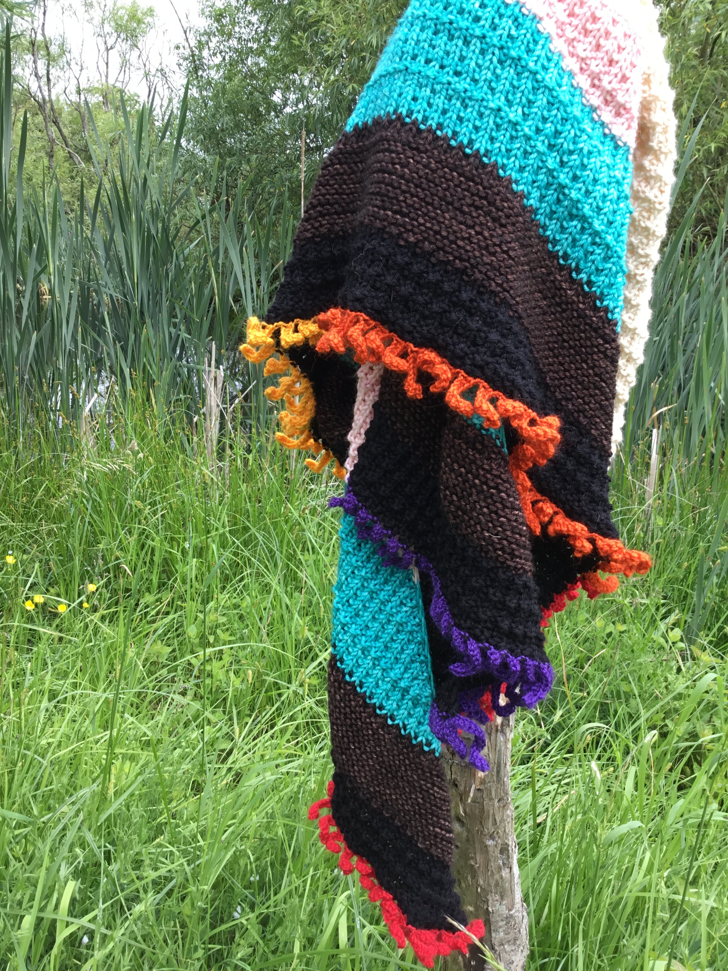 Pride Shawl. DK Knitting Pattern