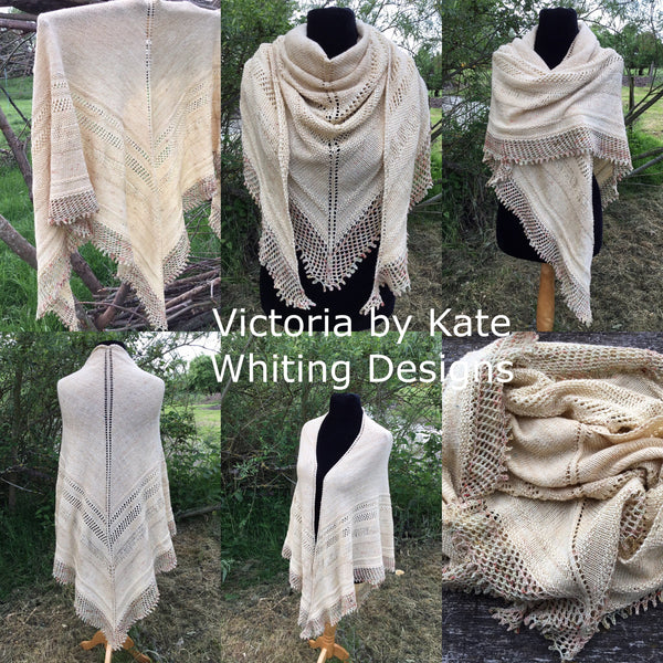 Victoria Shawl 4ply Knitting Pattern – Kate Whiting Designs