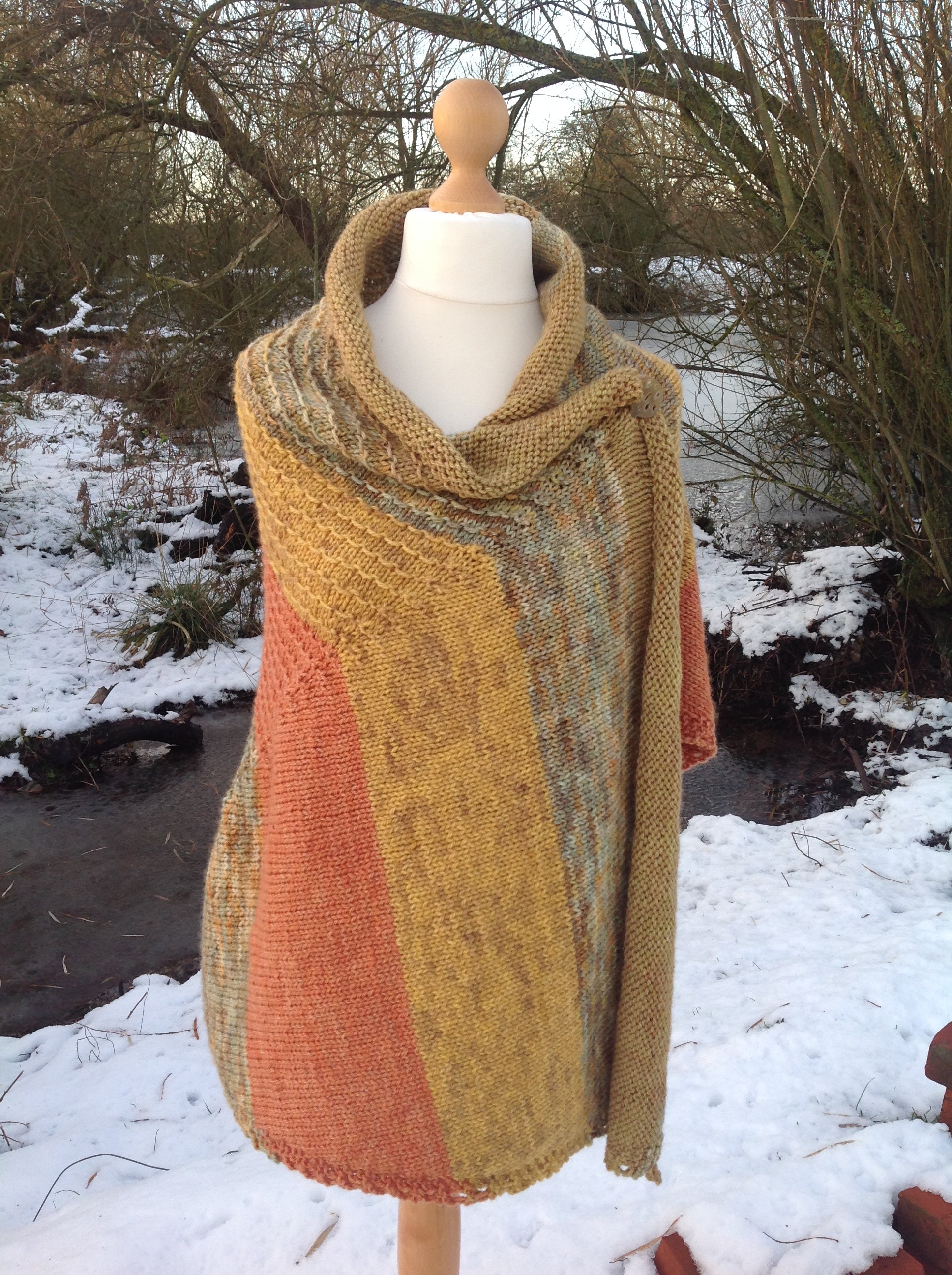 Georgia Shawl. Aran Weight Knitting Pattern