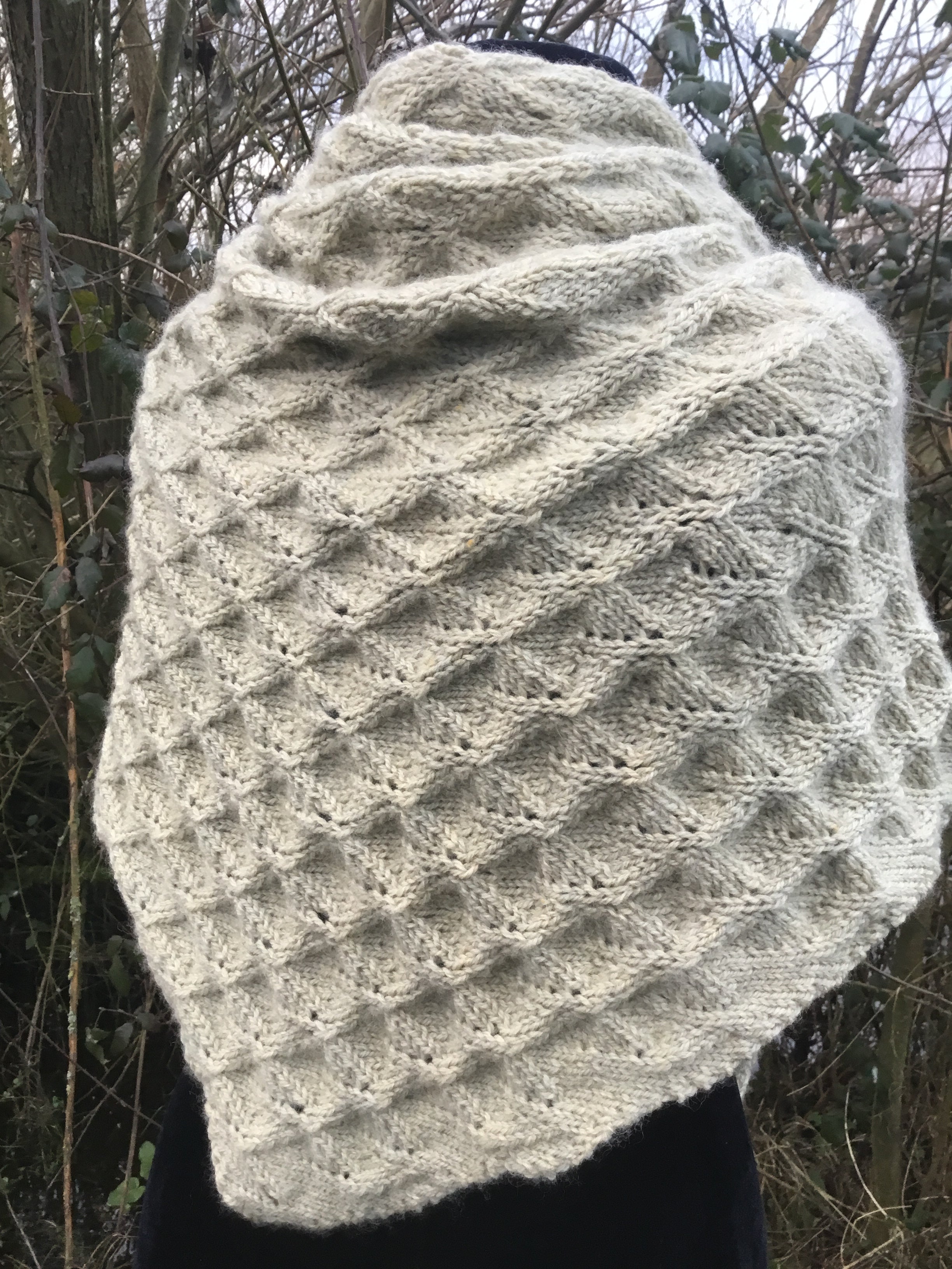 Waffle Shawl DK Knitting Pattern