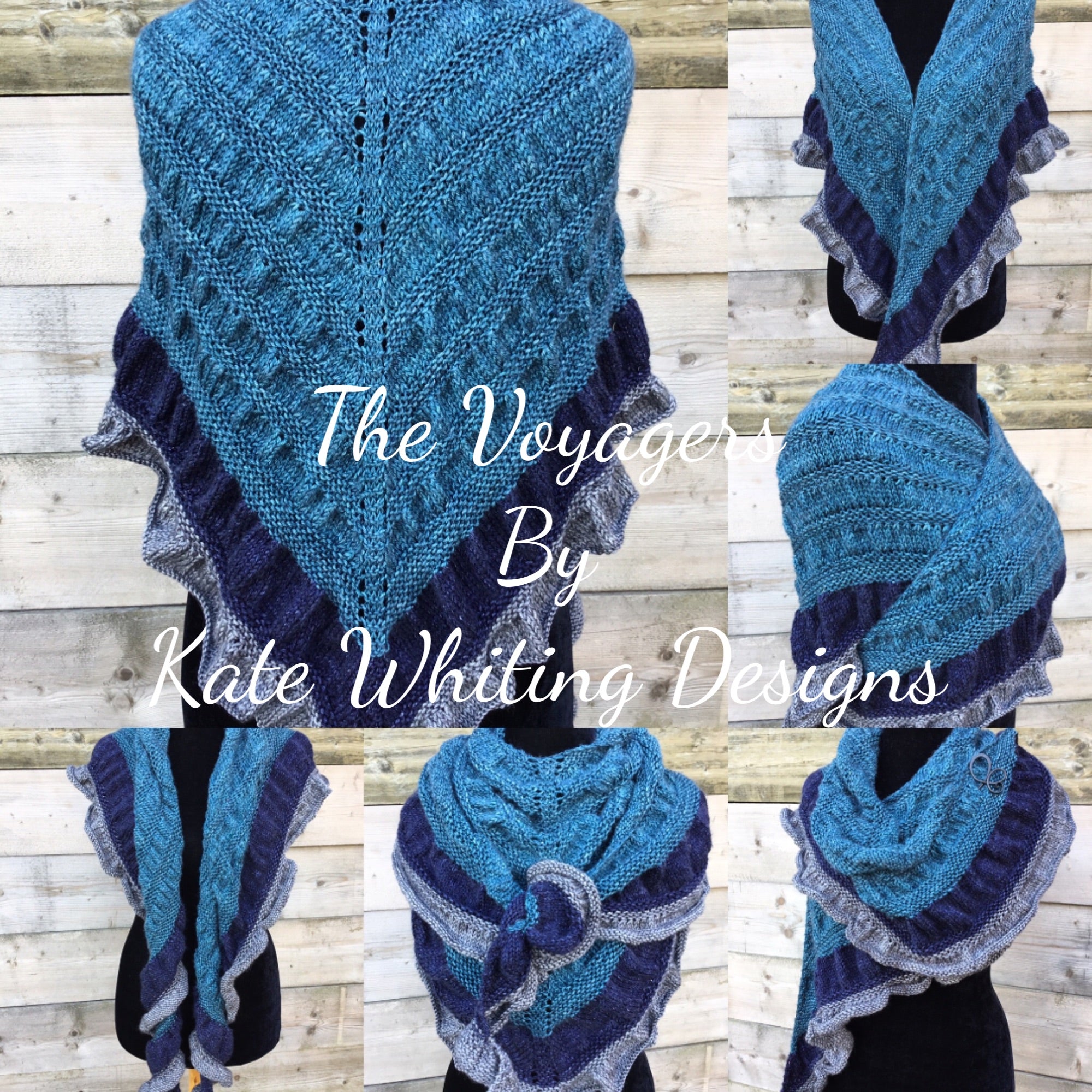 The Voyagers Shawl. DK Knitting Pattern