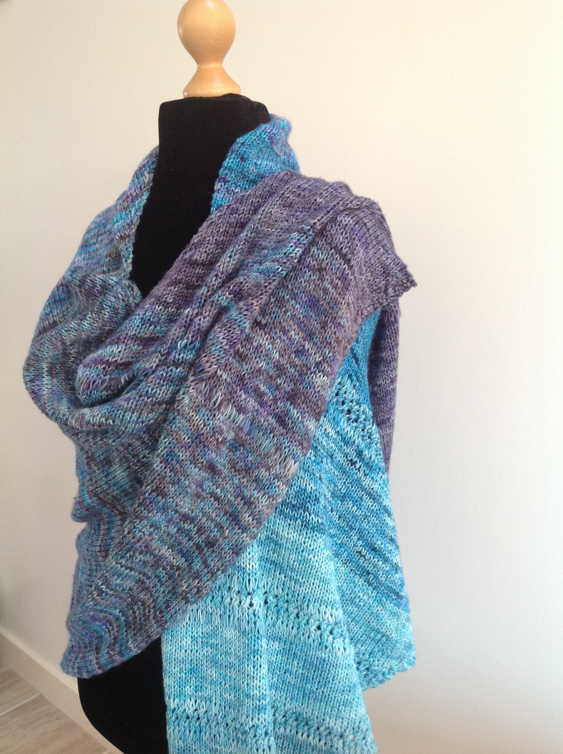 Mind & Body Shawl 4ply Knitting Pattern