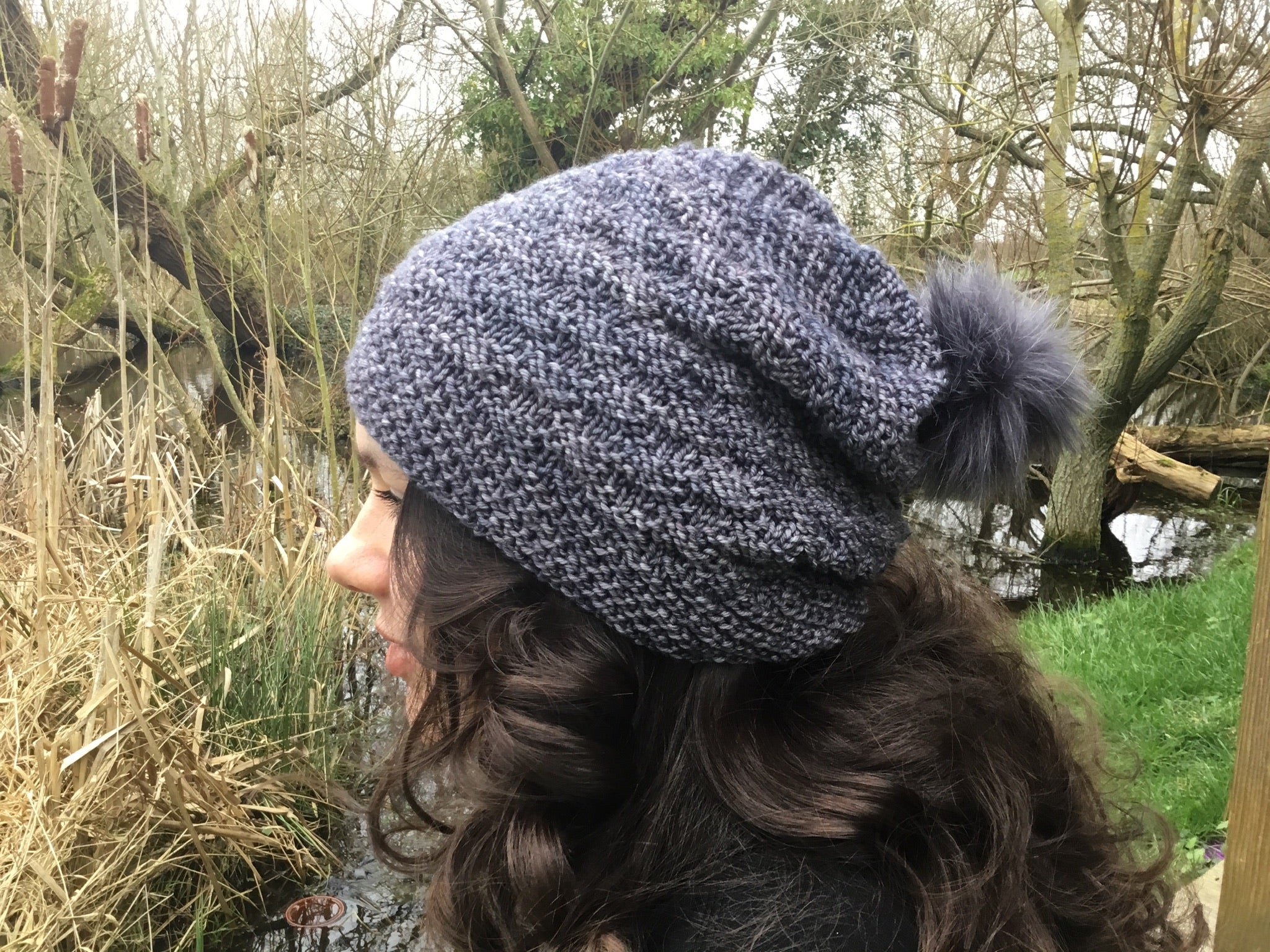 Happy Birthday Slouch Beanie Hat..DK knitting pattern