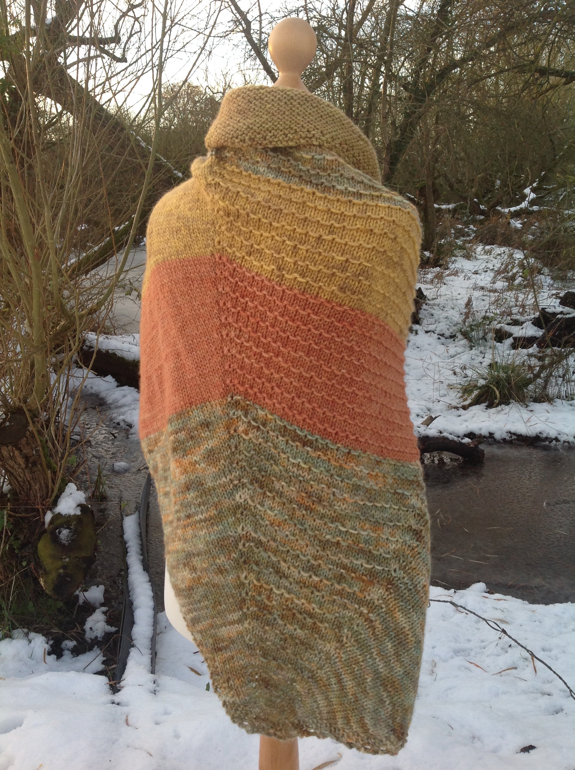 Georgia Shawl. Aran Weight Knitting Pattern