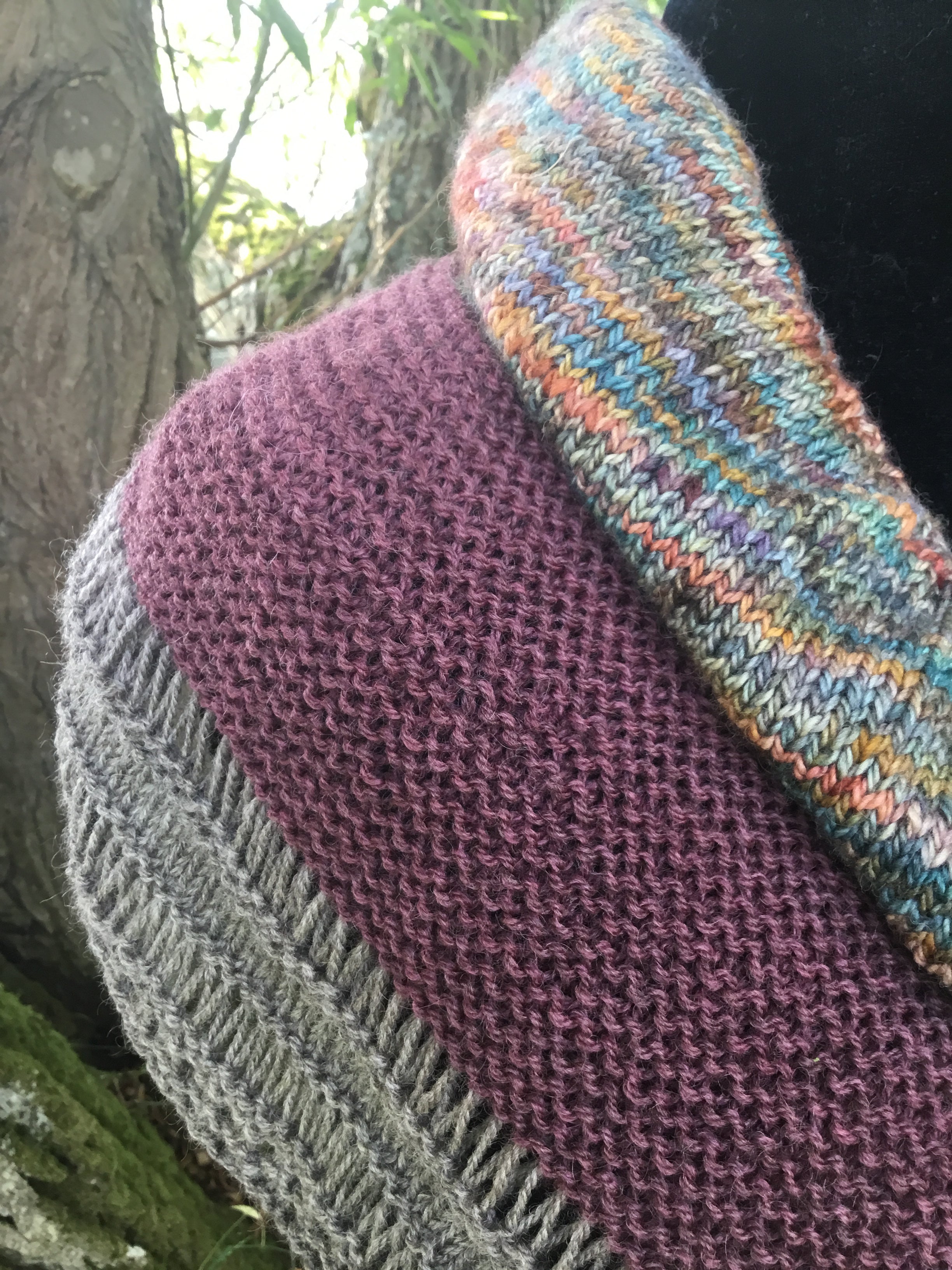 Self Worth Shawl. Aran and DK Knitting Pattern