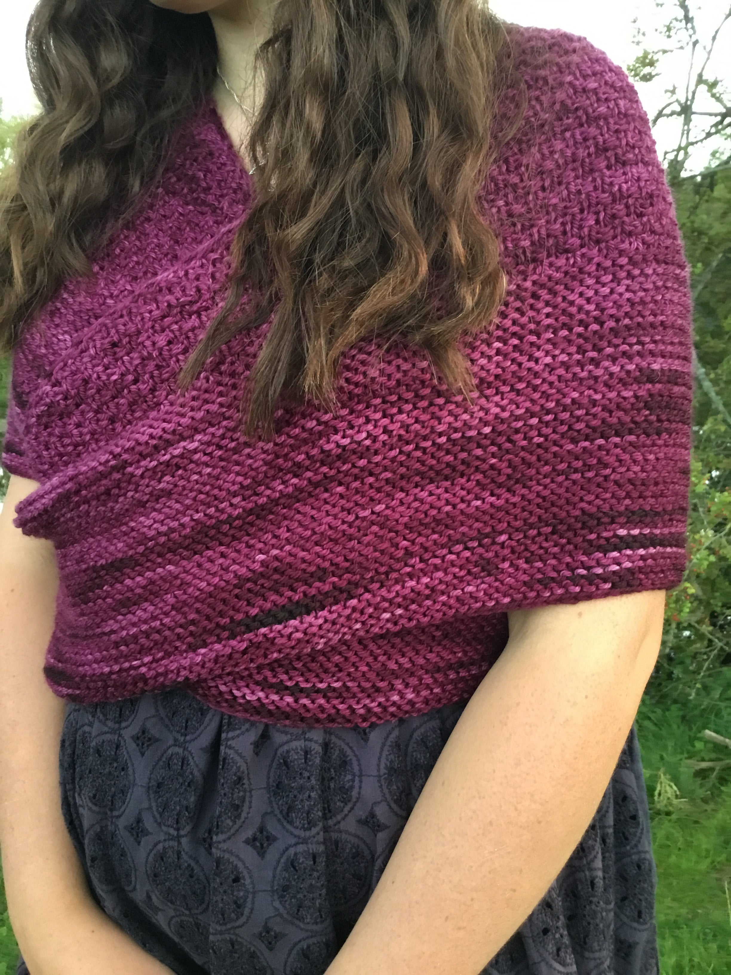 They Say I’m A Witch Shawl. Aran and 4ply Knitting Pattern