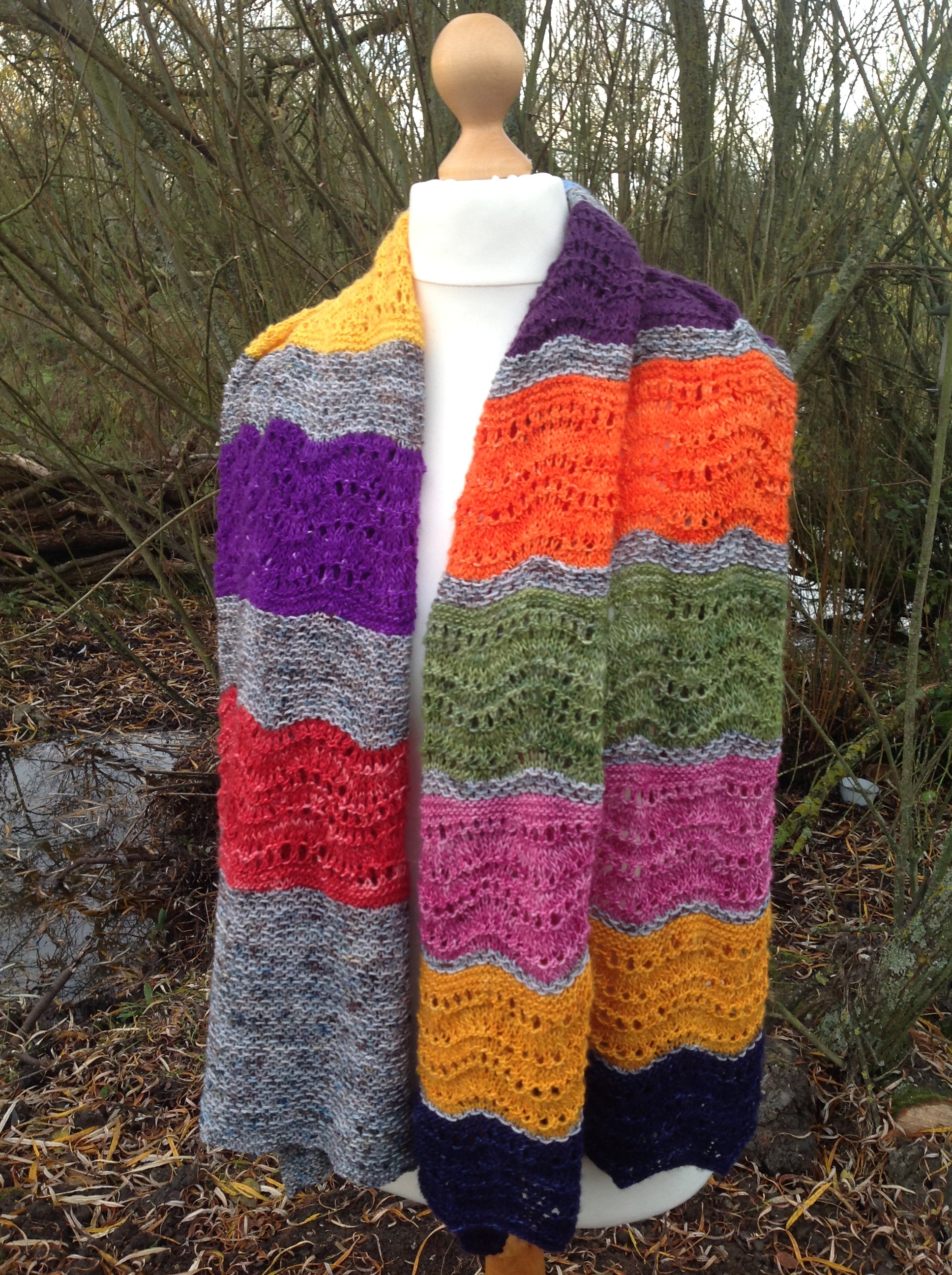 Voyage Of Colour Wrap 4ply Knitting Pattern