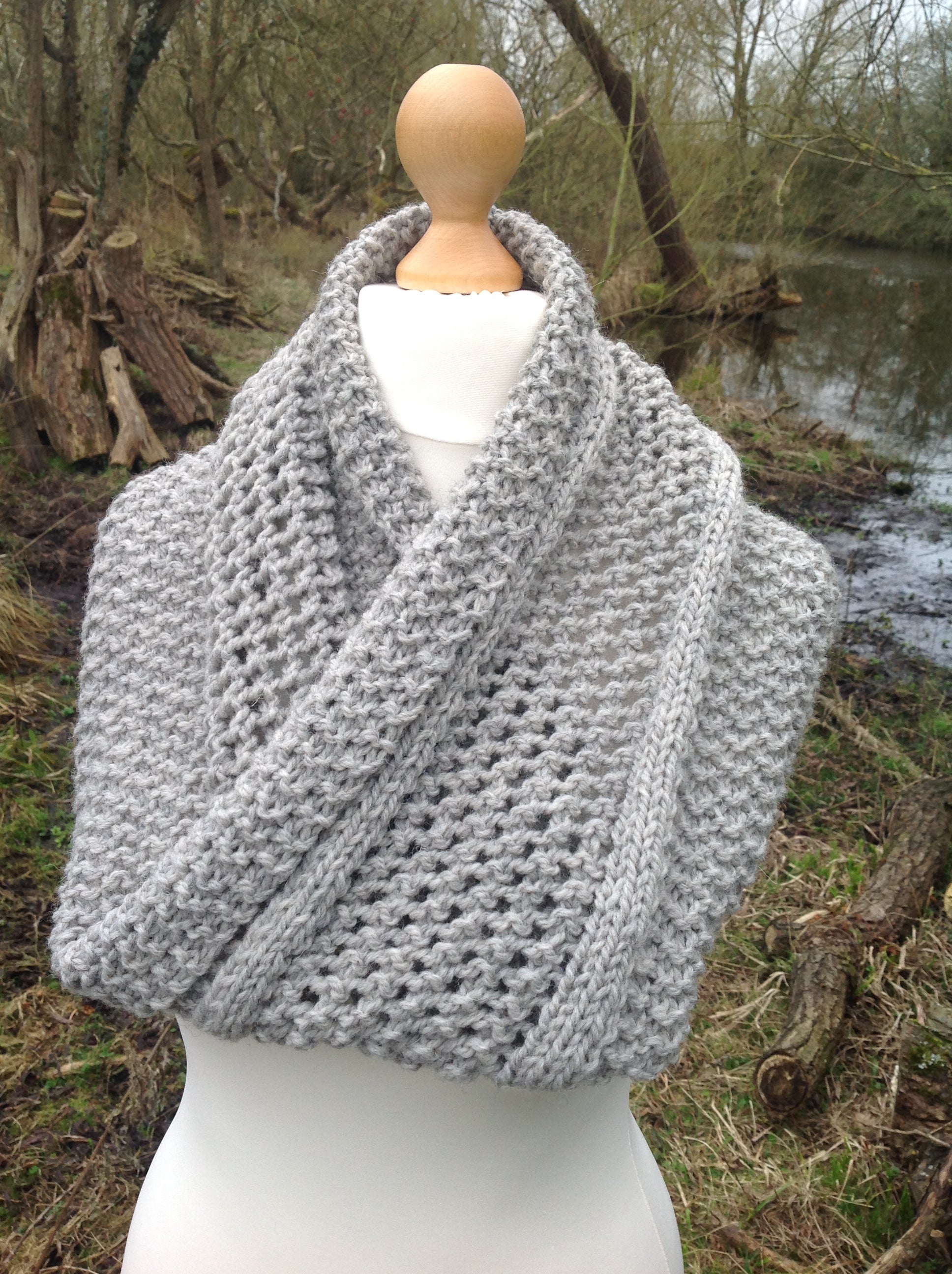 Moorland Fell Cowl. Aran Weight Knitting Pattern