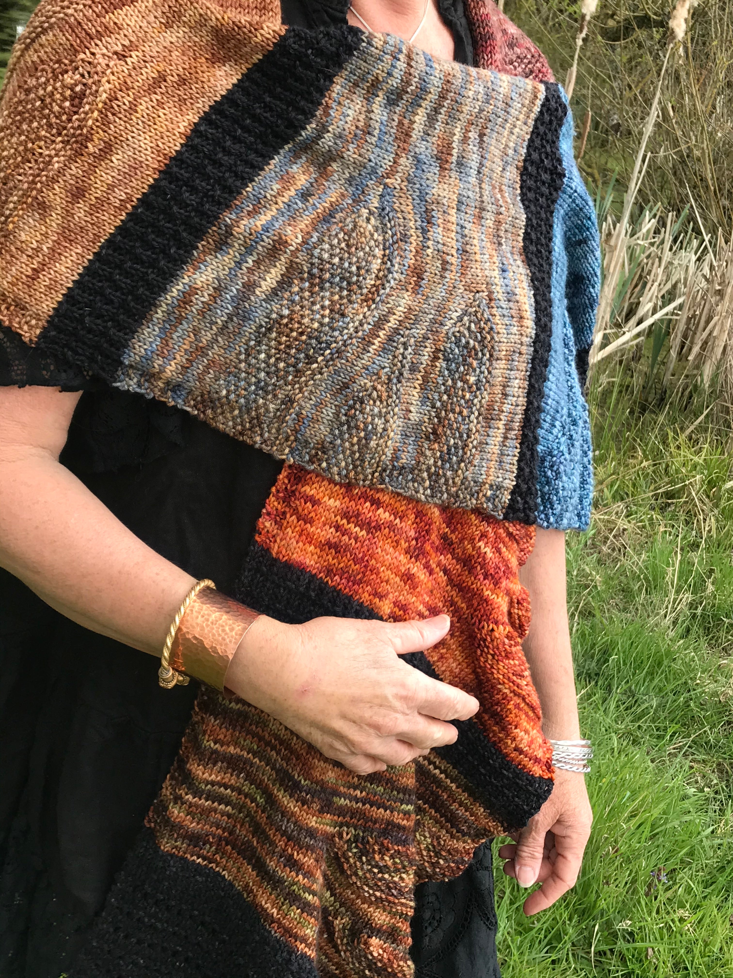 Standing Stones Wrap. DK Knitting Pattern