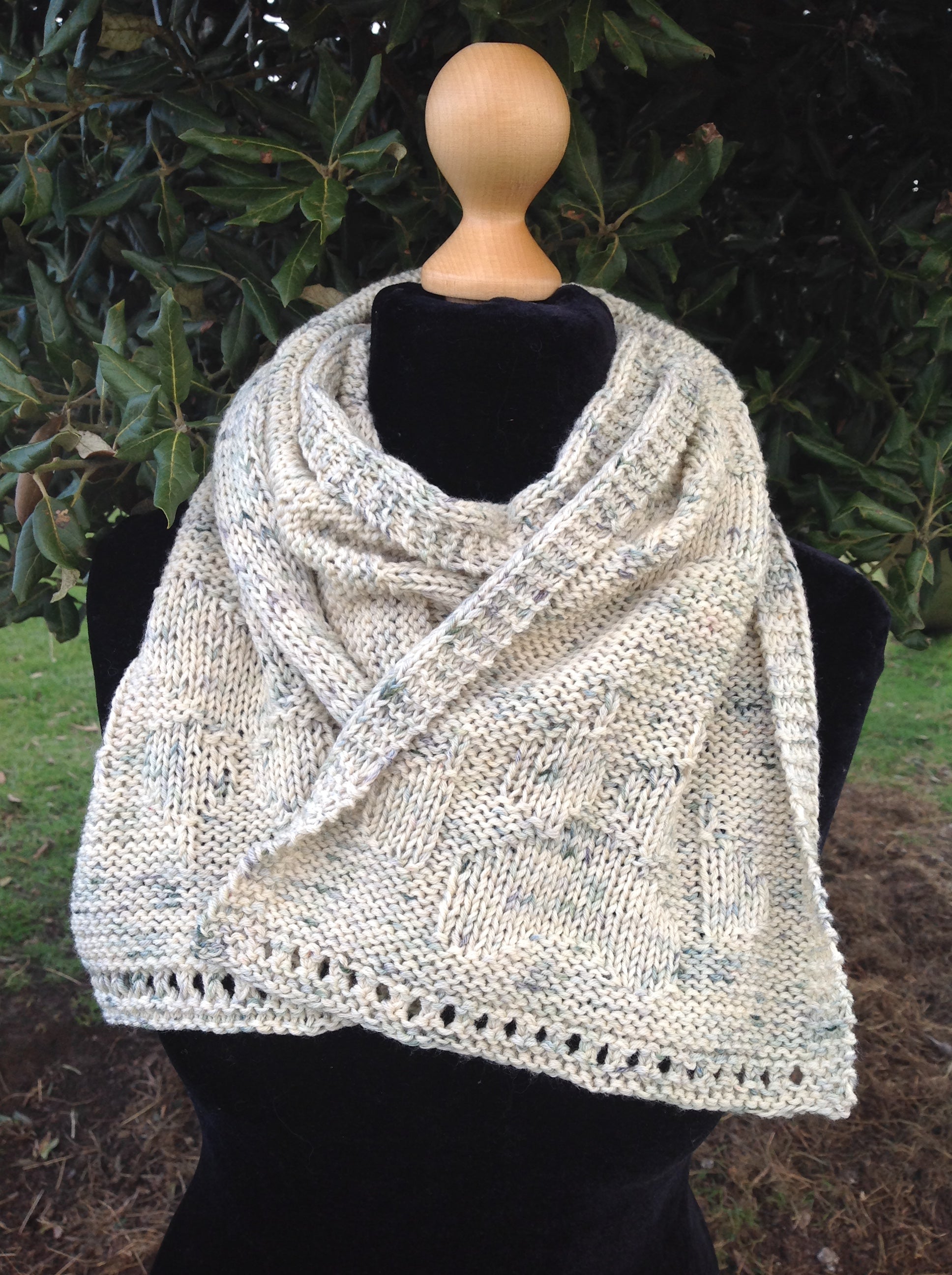 Grey Wind  Scarf 4ply Knitting Pattern