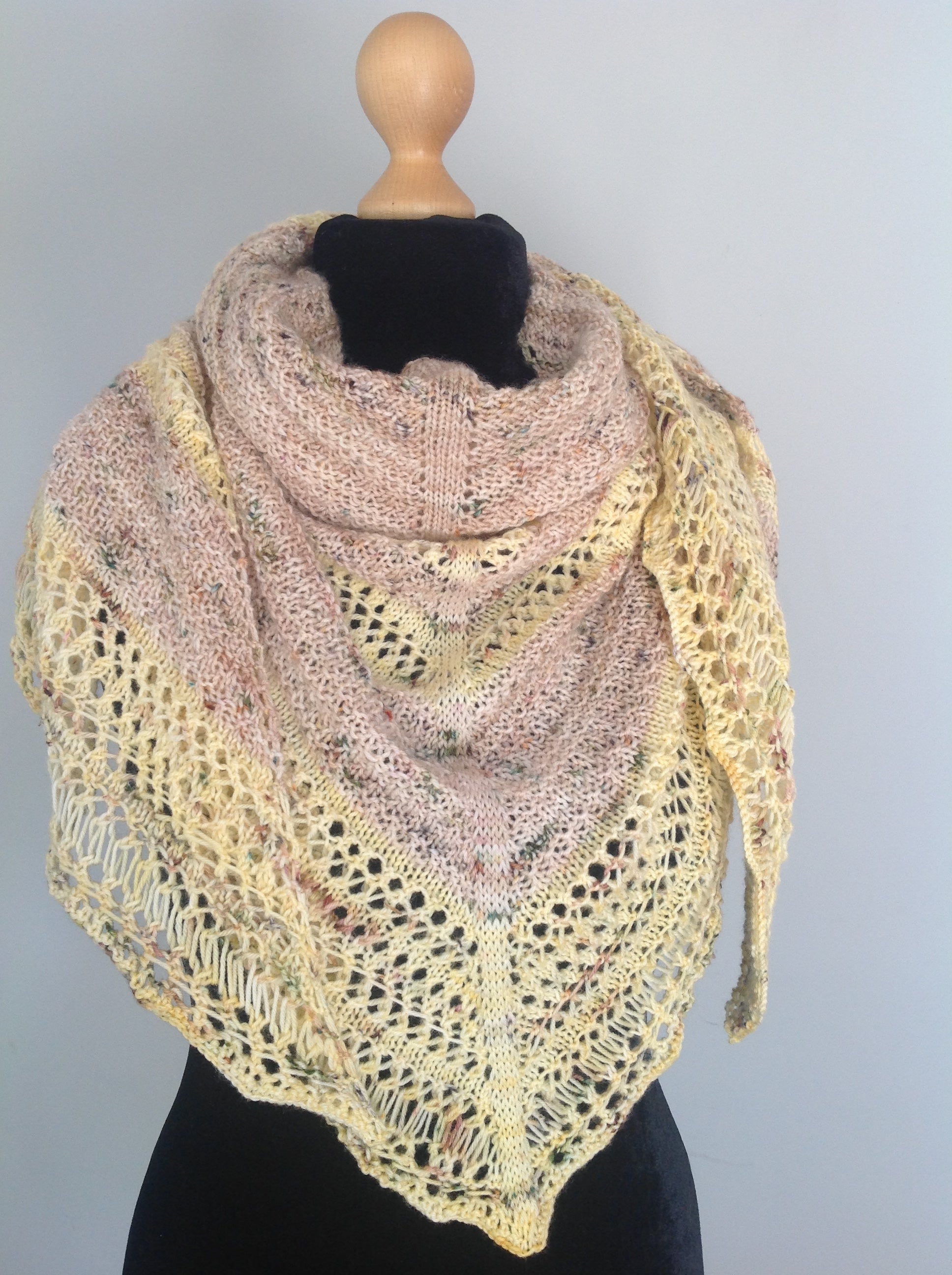 Thornfield Shawl 4ply Knitting Pattern