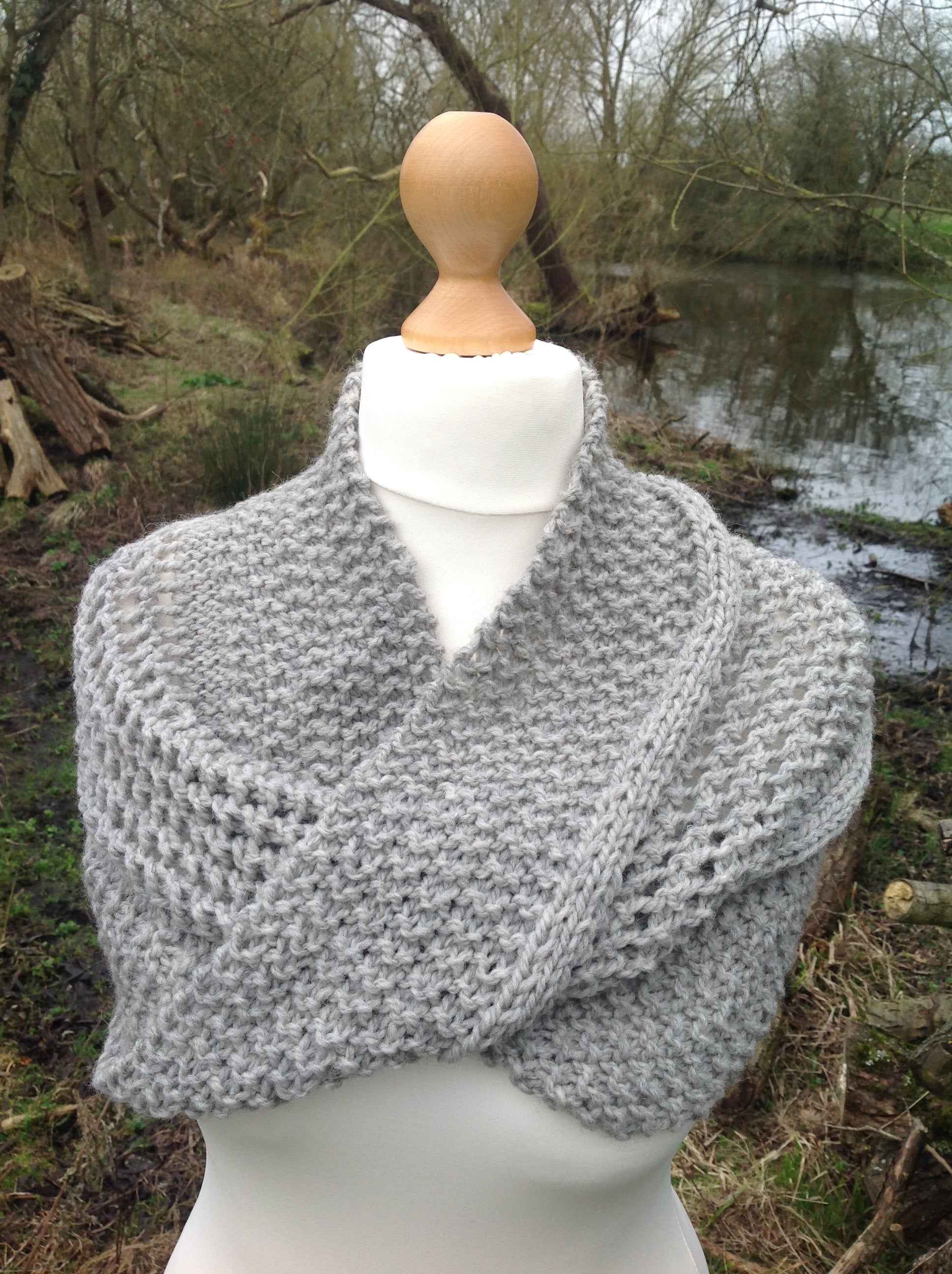 Moorland Fell Cowl. Aran Weight Knitting Pattern