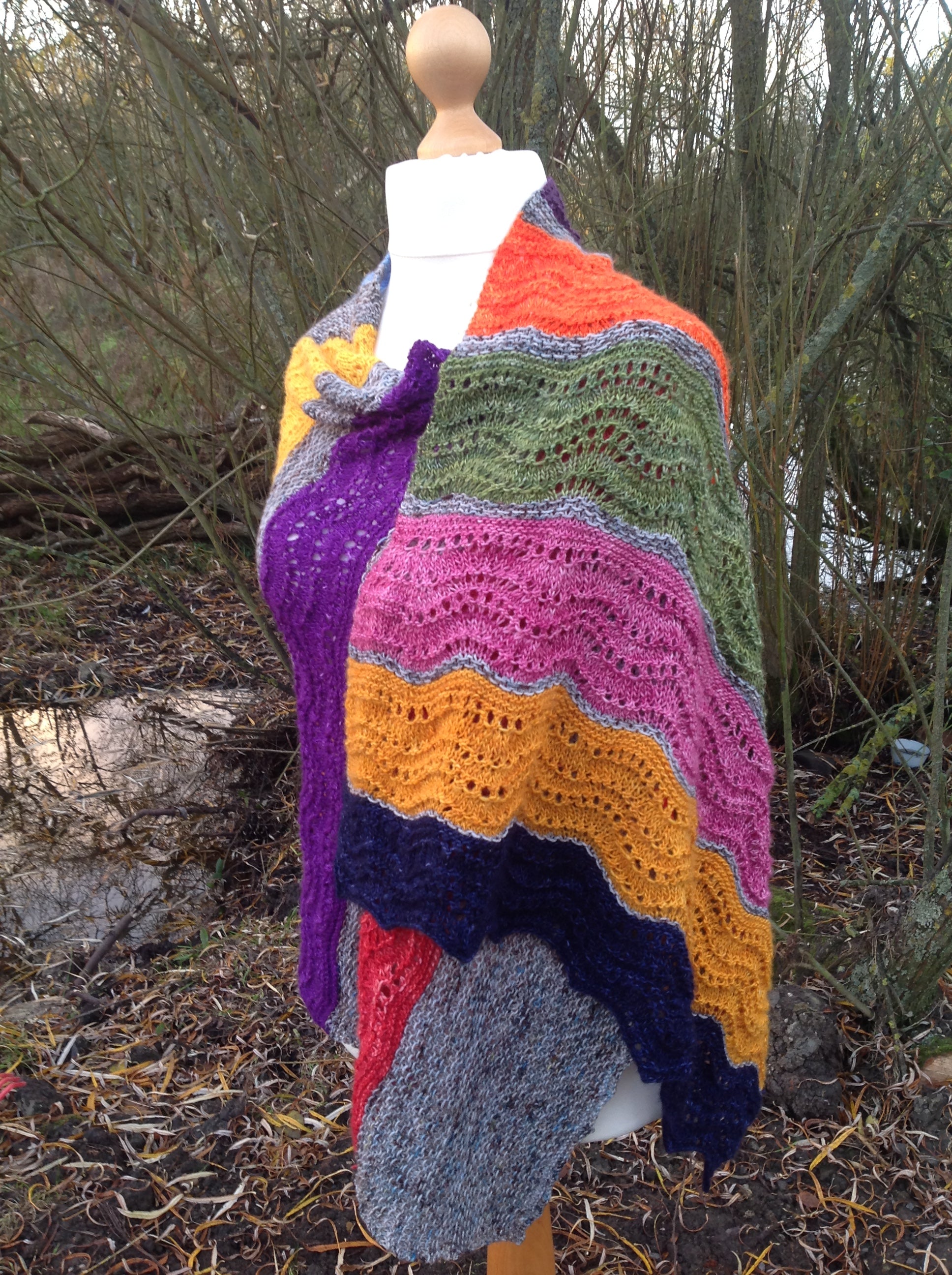 Voyage Of Colour Wrap 4ply Knitting Pattern