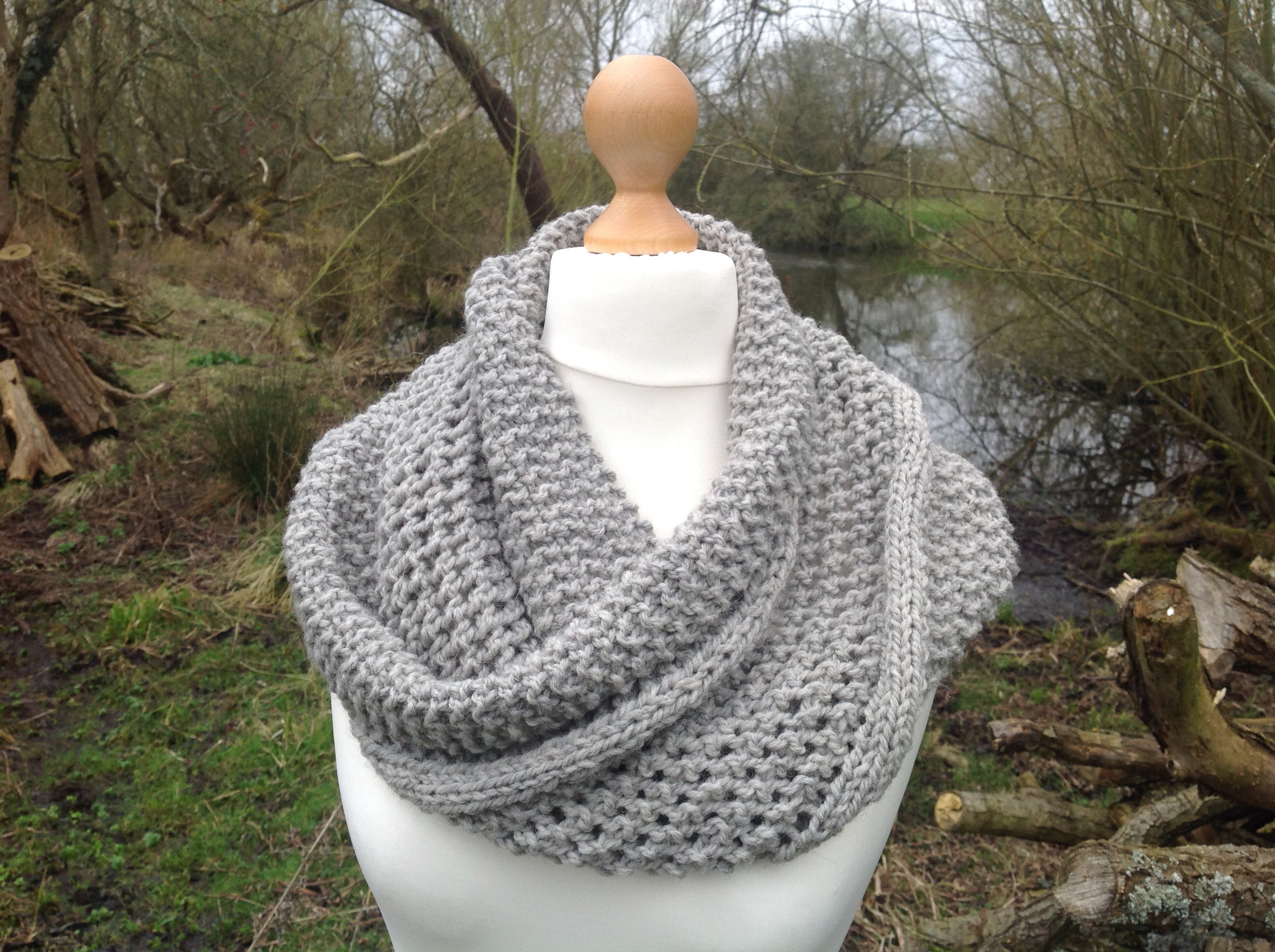 Moorland Fell Cowl. Aran Weight Knitting Pattern