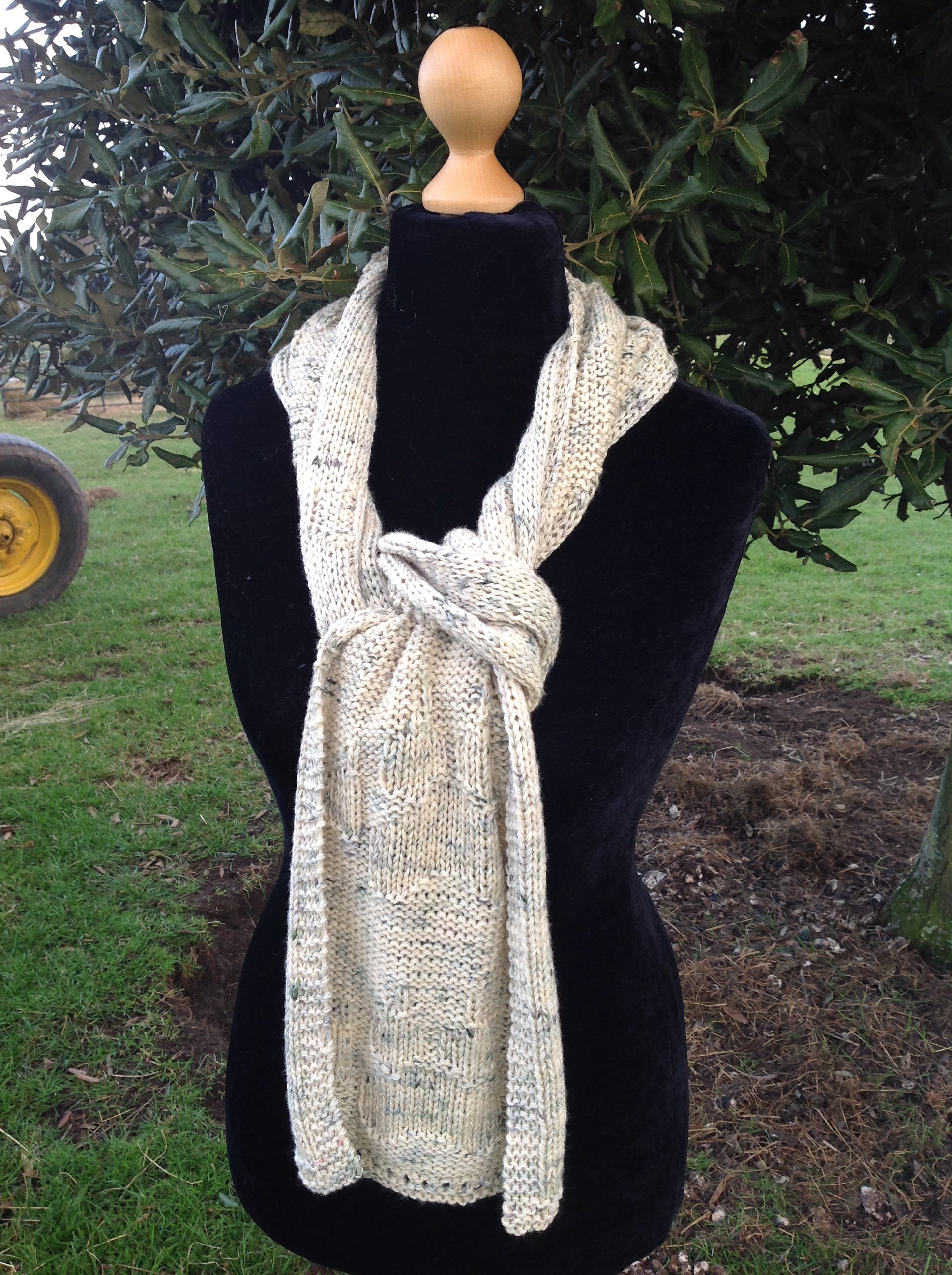 Grey Wind  Scarf 4ply Knitting Pattern