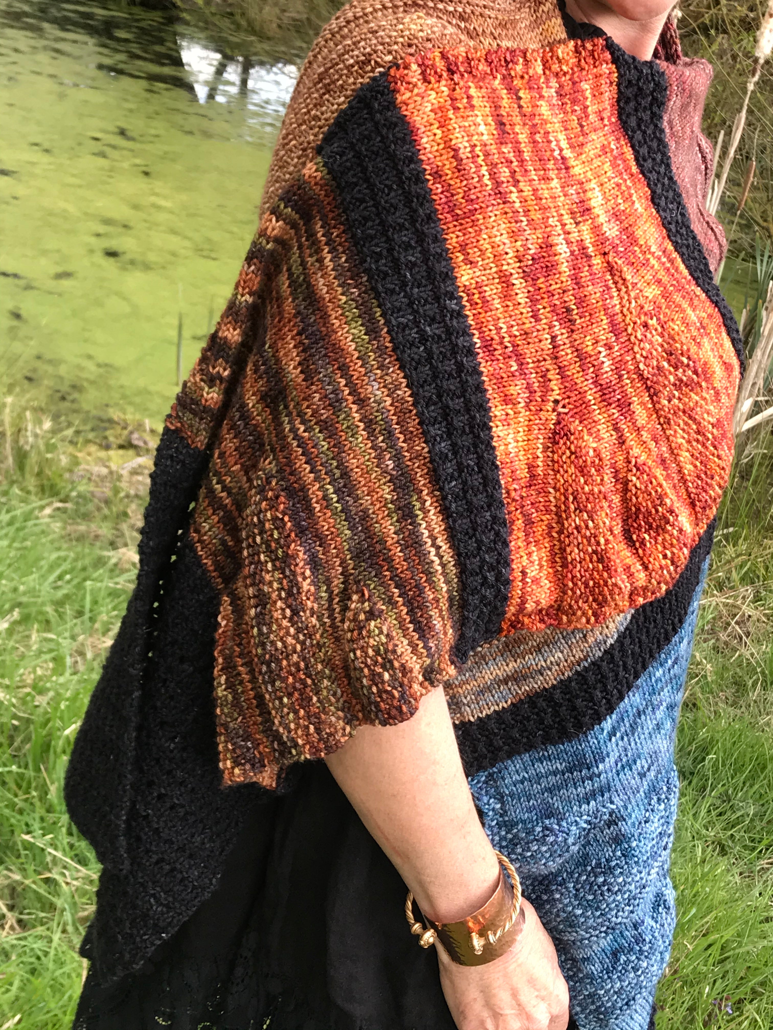 Standing Stones Wrap. DK Knitting Pattern