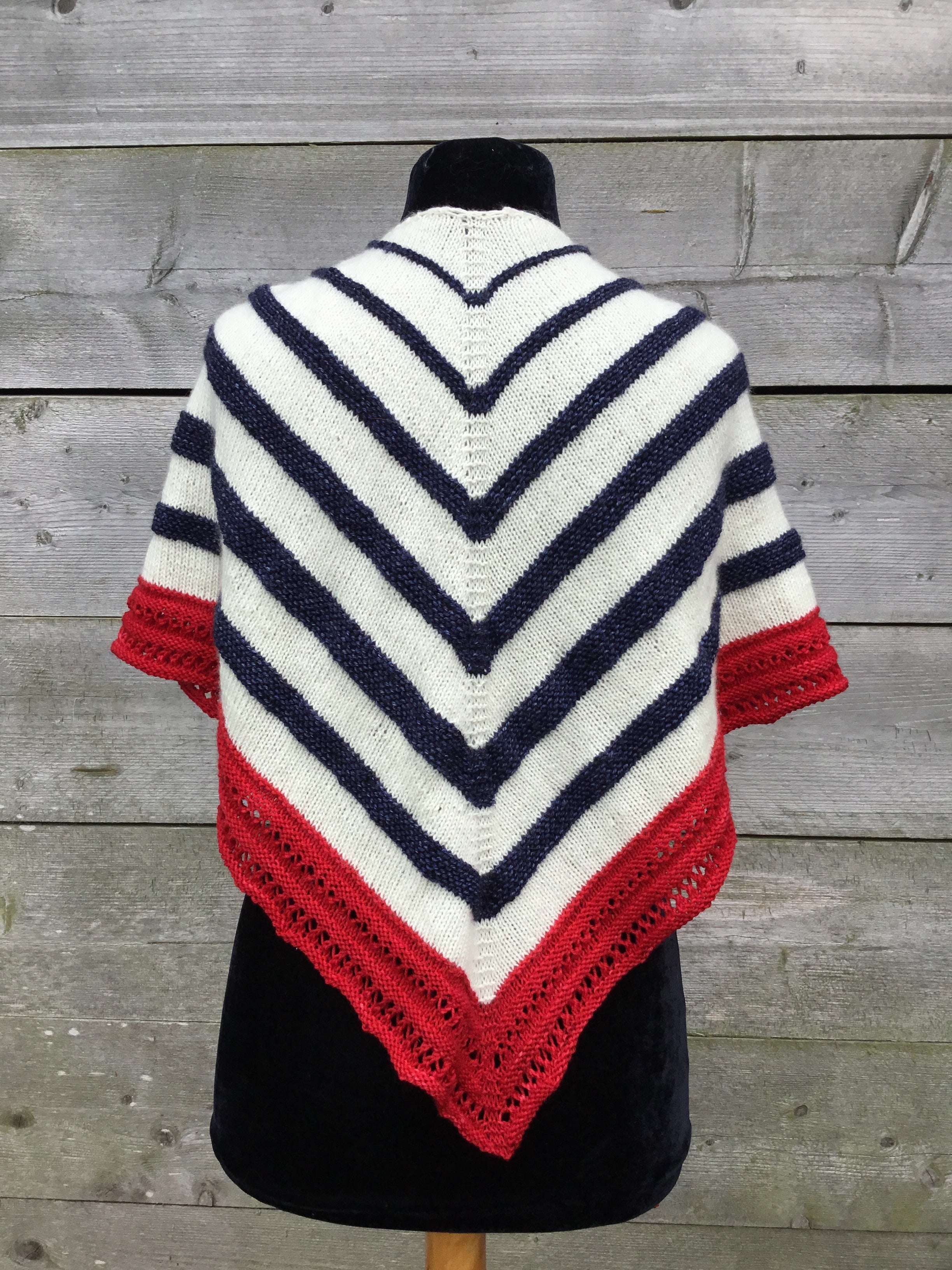 History Shawl. DK and 4ply Knitting Pattern