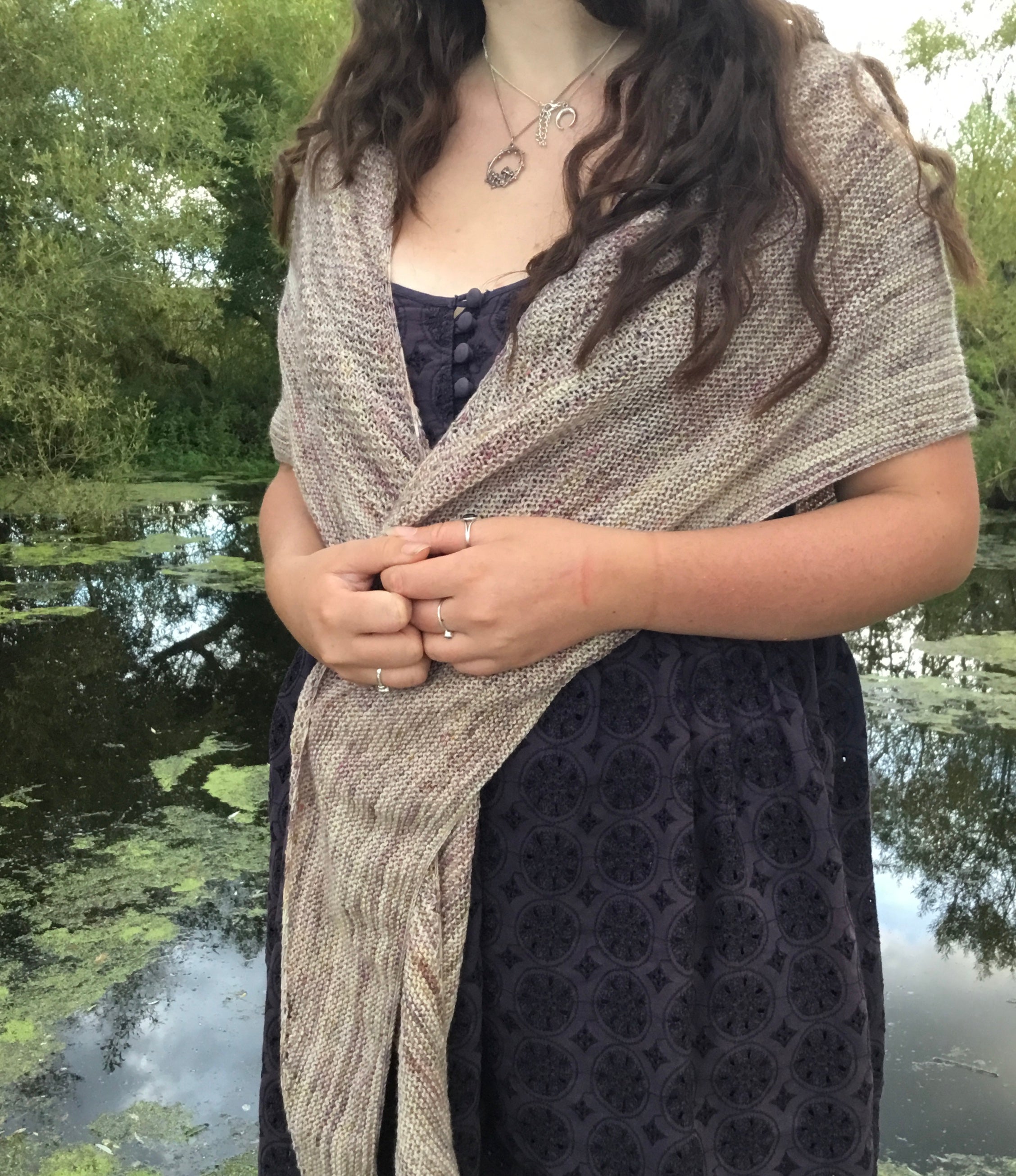 They Say I’m A Witch Shawl. Aran and 4ply Knitting Pattern