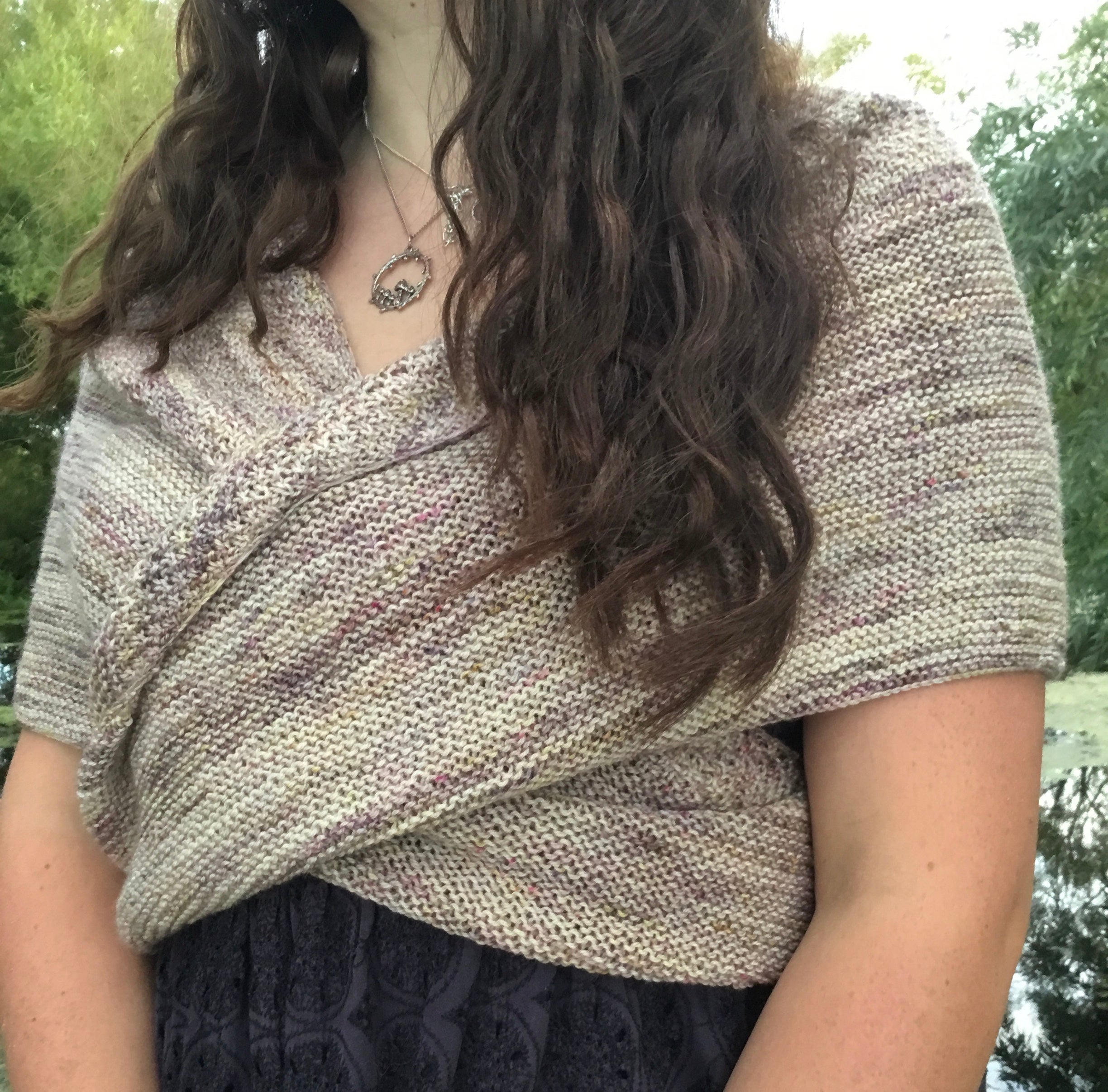 They Say I’m A Witch Shawl. Aran and 4ply Knitting Pattern