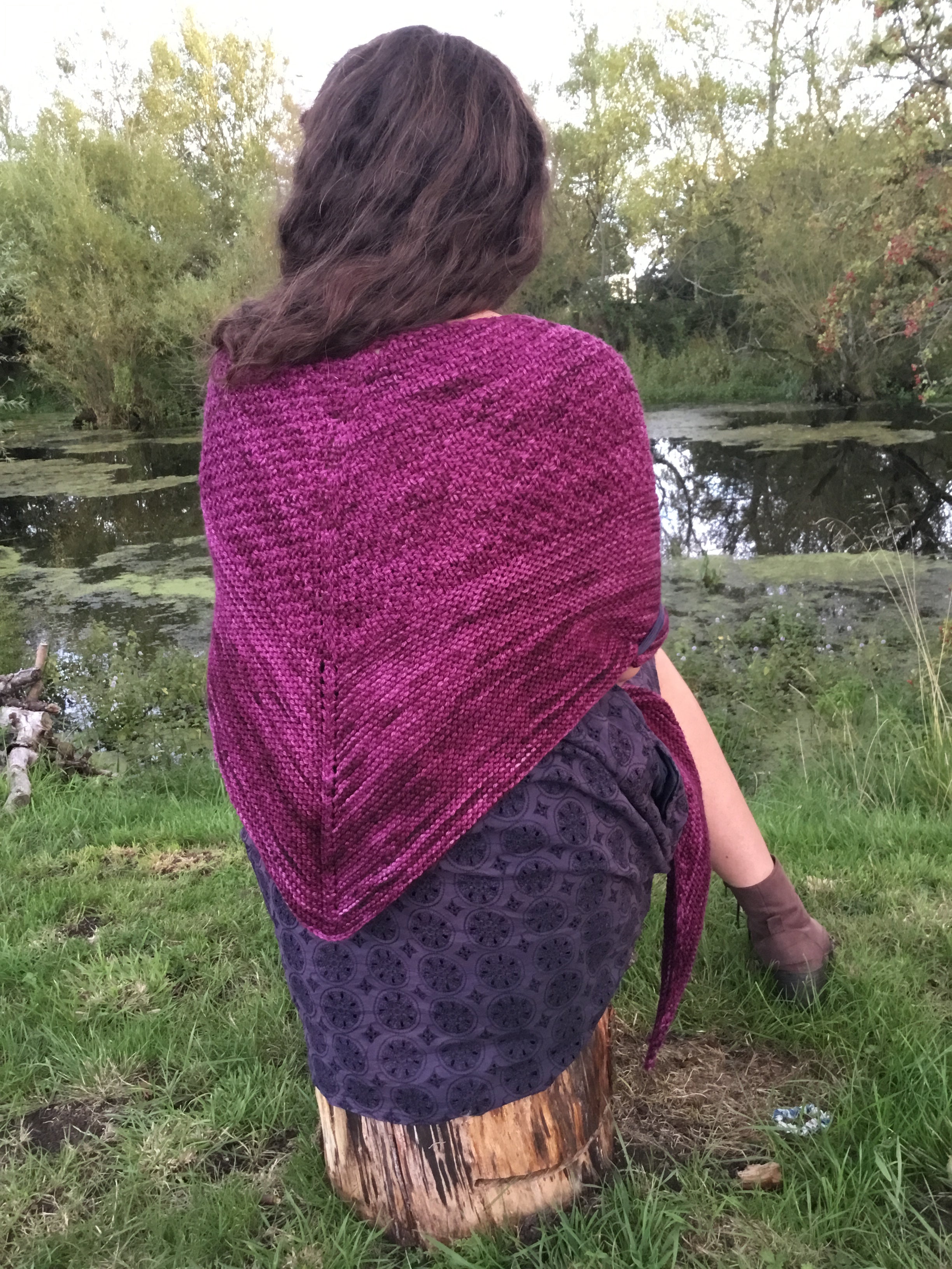 They Say I’m A Witch Shawl. Aran and 4ply Knitting Pattern