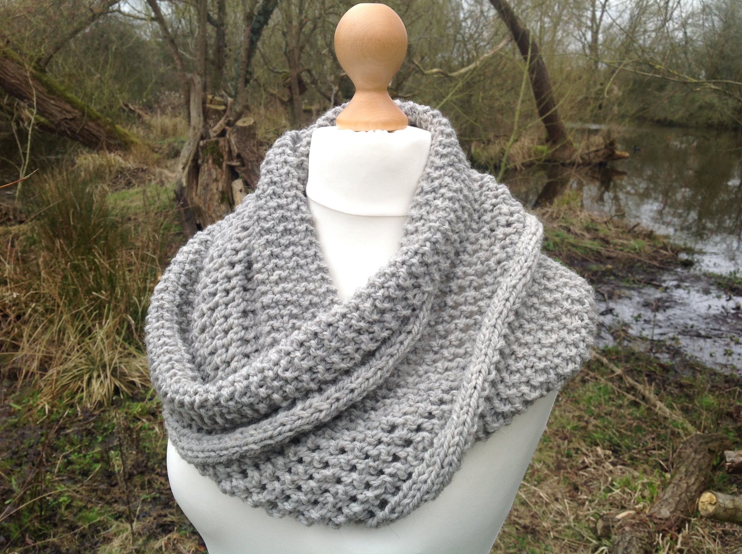 Moorland Fell Cowl. Aran Weight Knitting Pattern