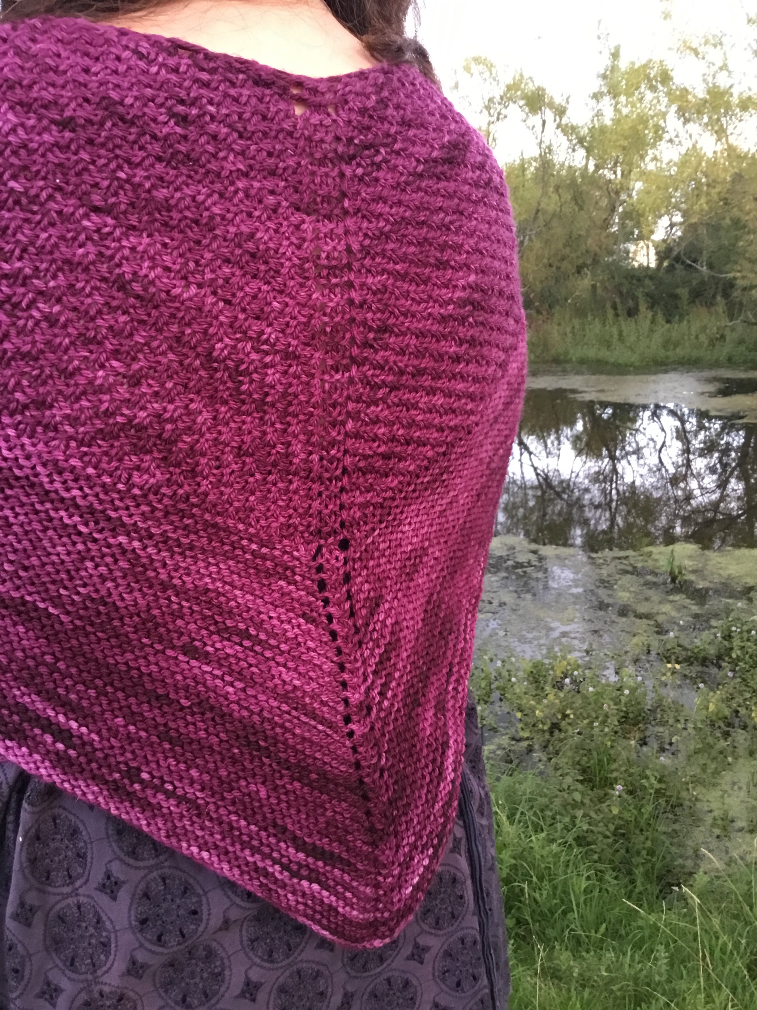 They Say I’m A Witch Shawl. Aran and 4ply Knitting Pattern